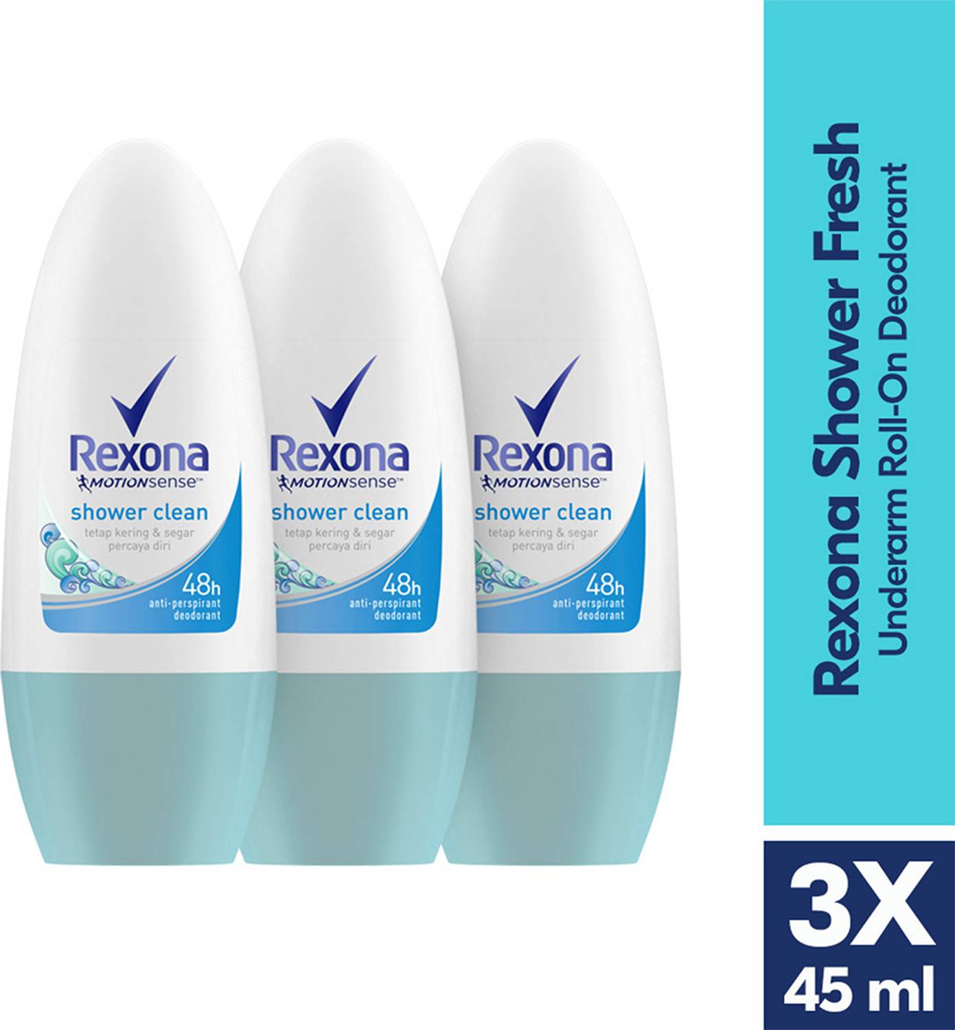 Rexona Shower Fresh PO3 Deodorant Roll-on - For Women