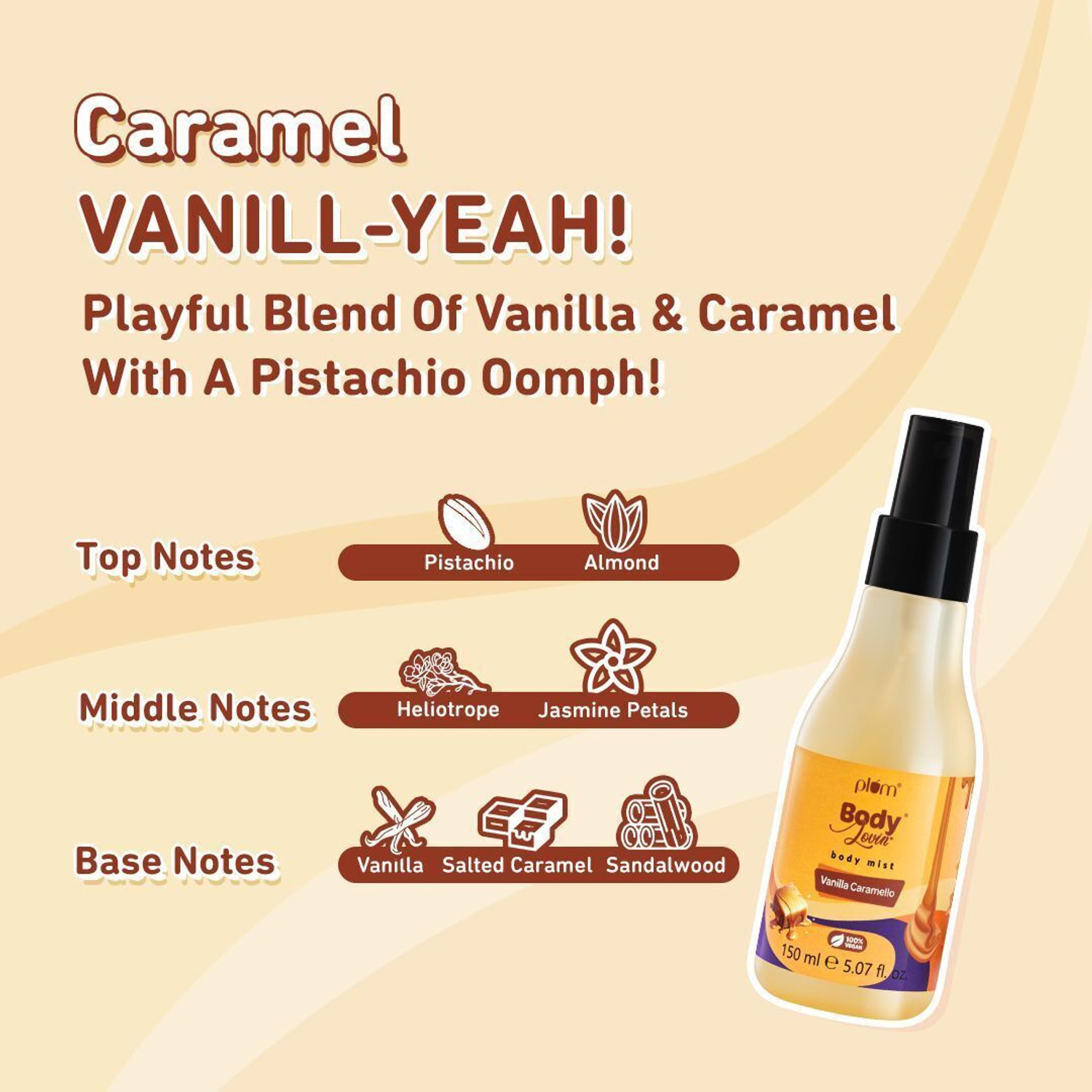 Image of Plum BodyLovin' Vanilla Caramello| A Long Lasting Delicious Vanilla Caramel Fragrance Body Mist - For Men & Women