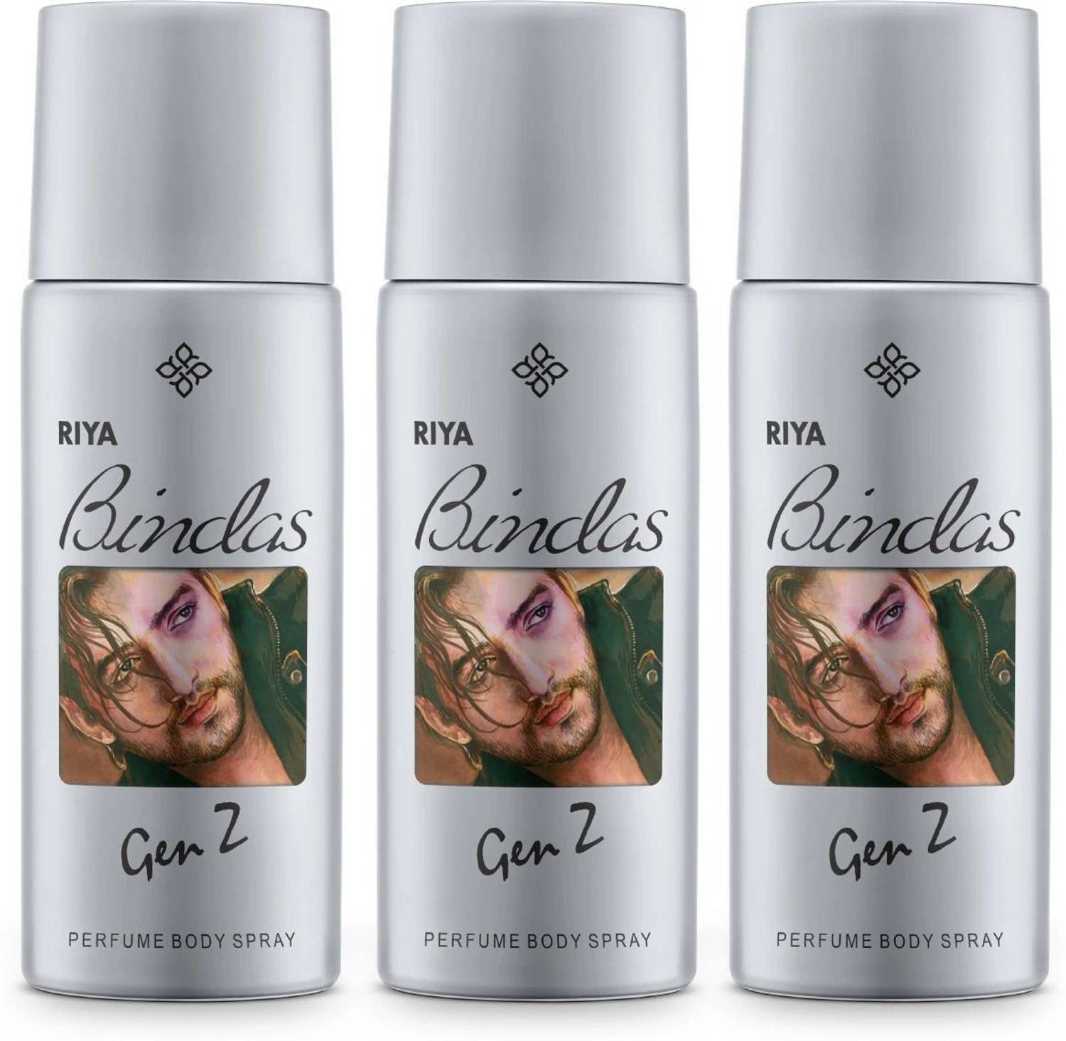 RIYA BINDAS Grey Deodorant 150 ML Each Deo Body Spray For Men