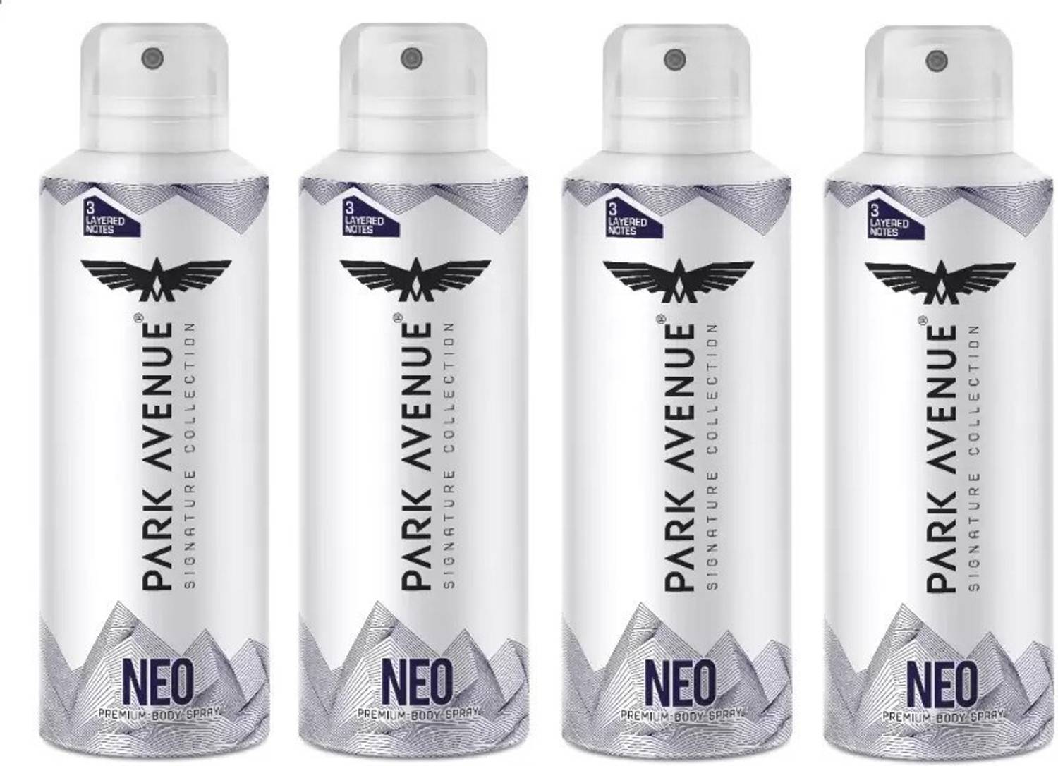 PARK AVENUE Neo Deodorant Men & Women Pack Of 4 ,150 Ml Body Spra