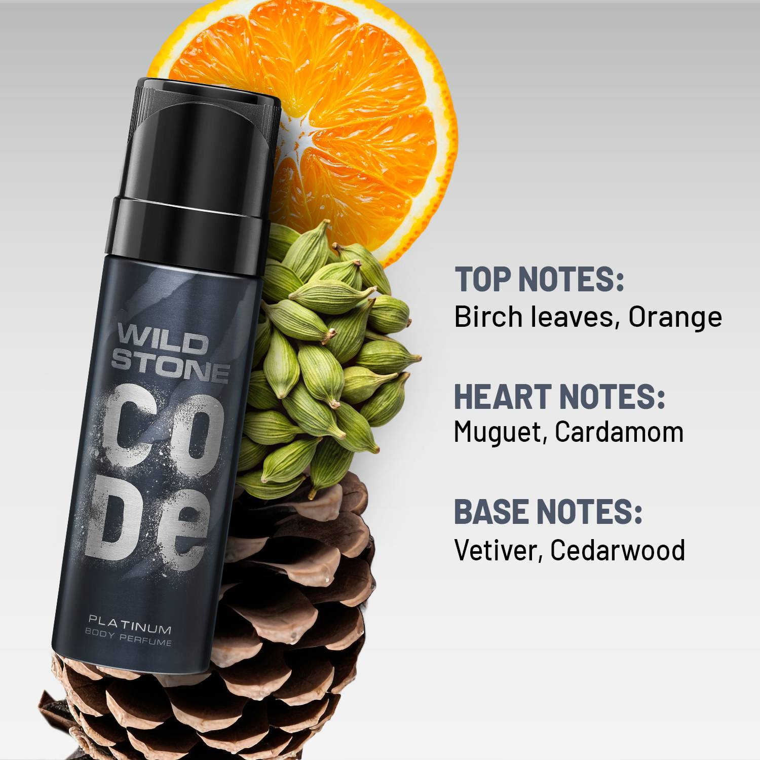 Wild Stone CODE Platinum Deodorant Spray 150ml - Image 3