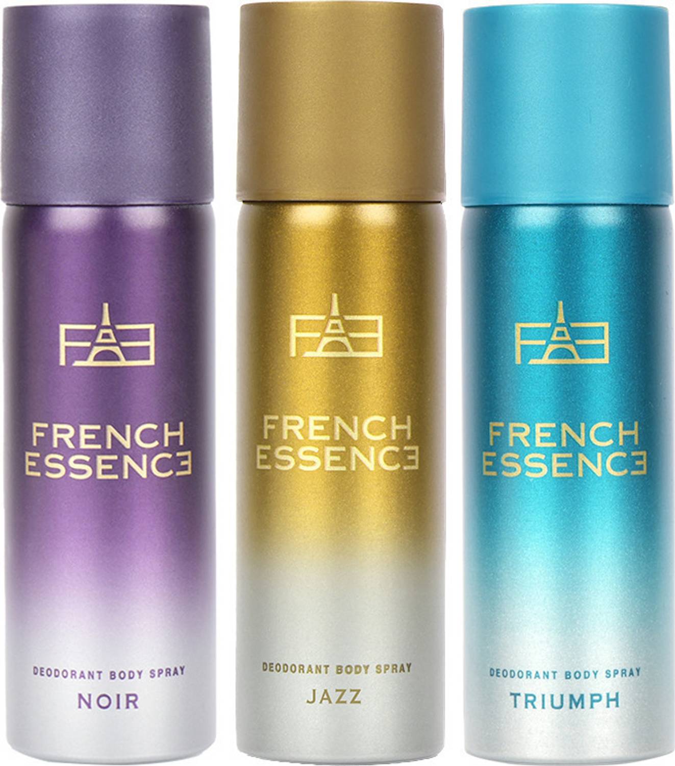 FRENCH ESSENCE Combi Pack of Jazz,Noir & Triumph 50 Ml Each Deodo