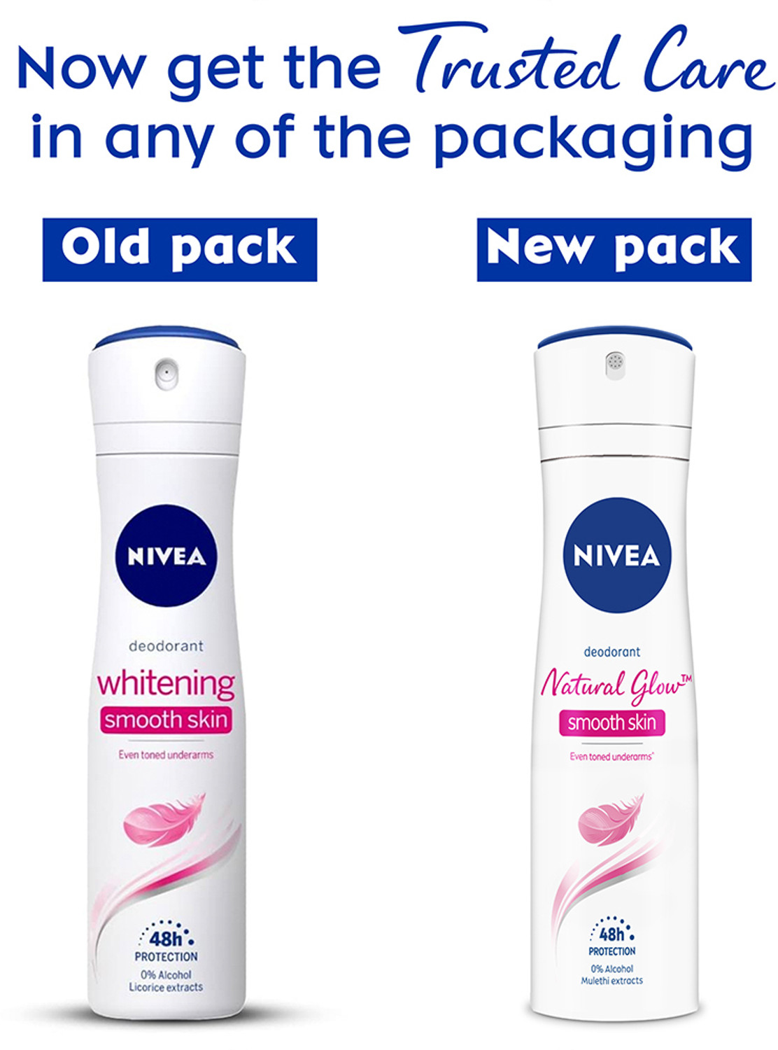 Image of NIVEA Natural Glow Sensitive Deodorant & Natural Glow Smooth Deodorant Spray - For Women