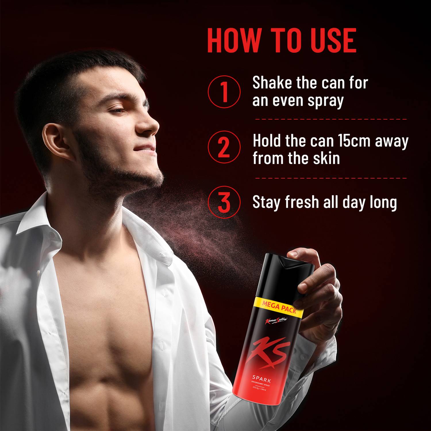 Kamasutra KS Spark Deodorant Spray - 190 ml - Image 4