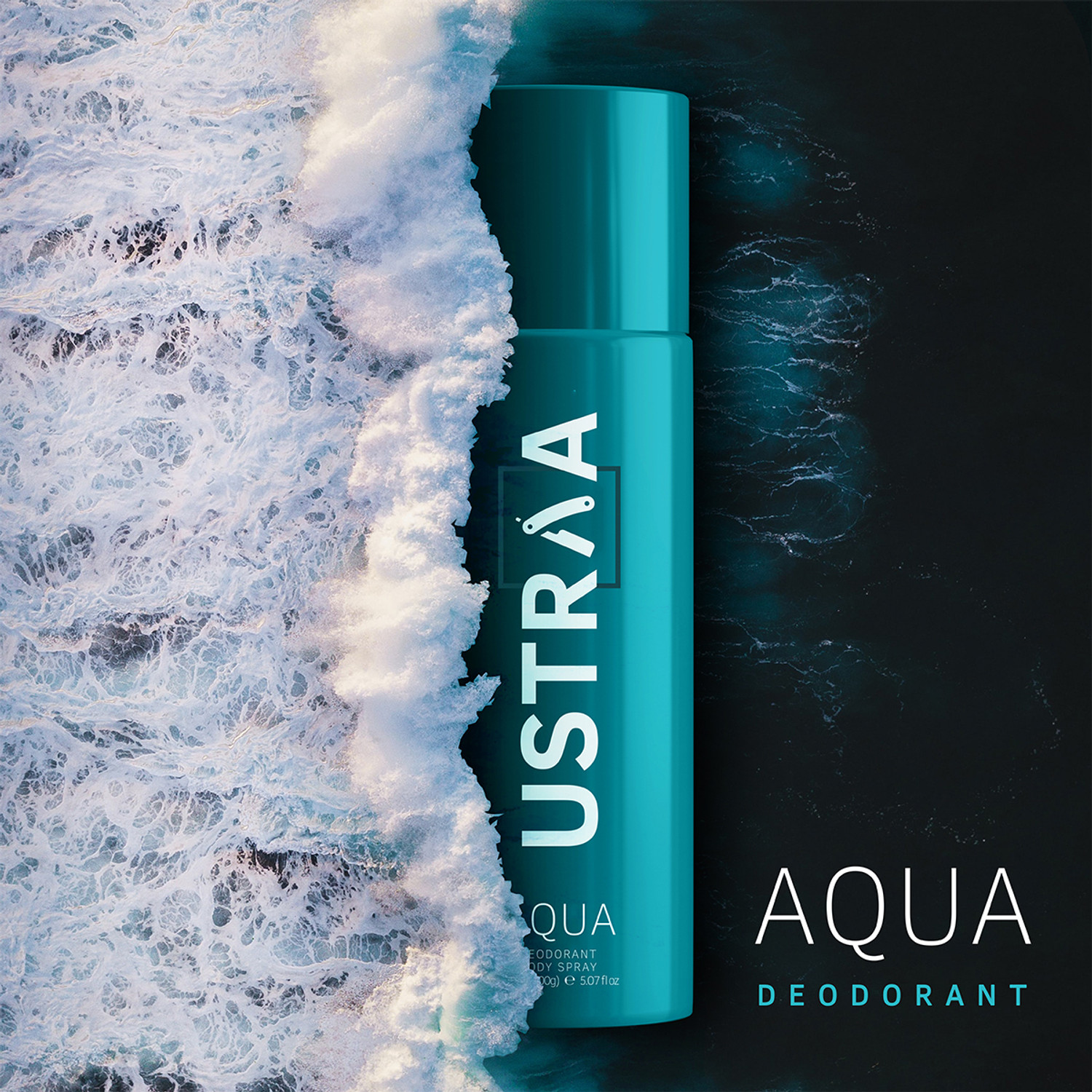 Image of USTRAA Aqua Deodorant | Refreshing Aquatic Fragrance | Keeps Odour in Check Deodorant Spray - For Men