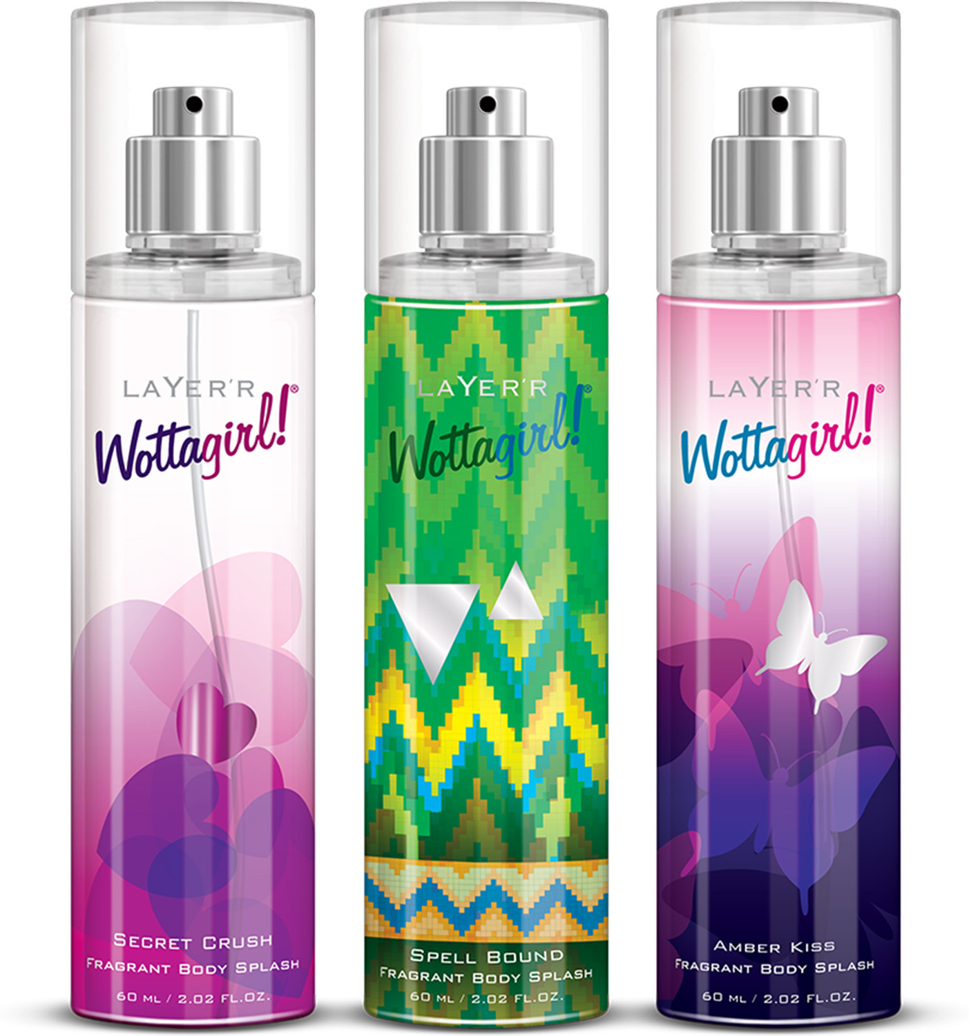 LAYER'R Secret Crush ,Spell Bound, Amber Kiss Body Spray Body Spray  -  For Women