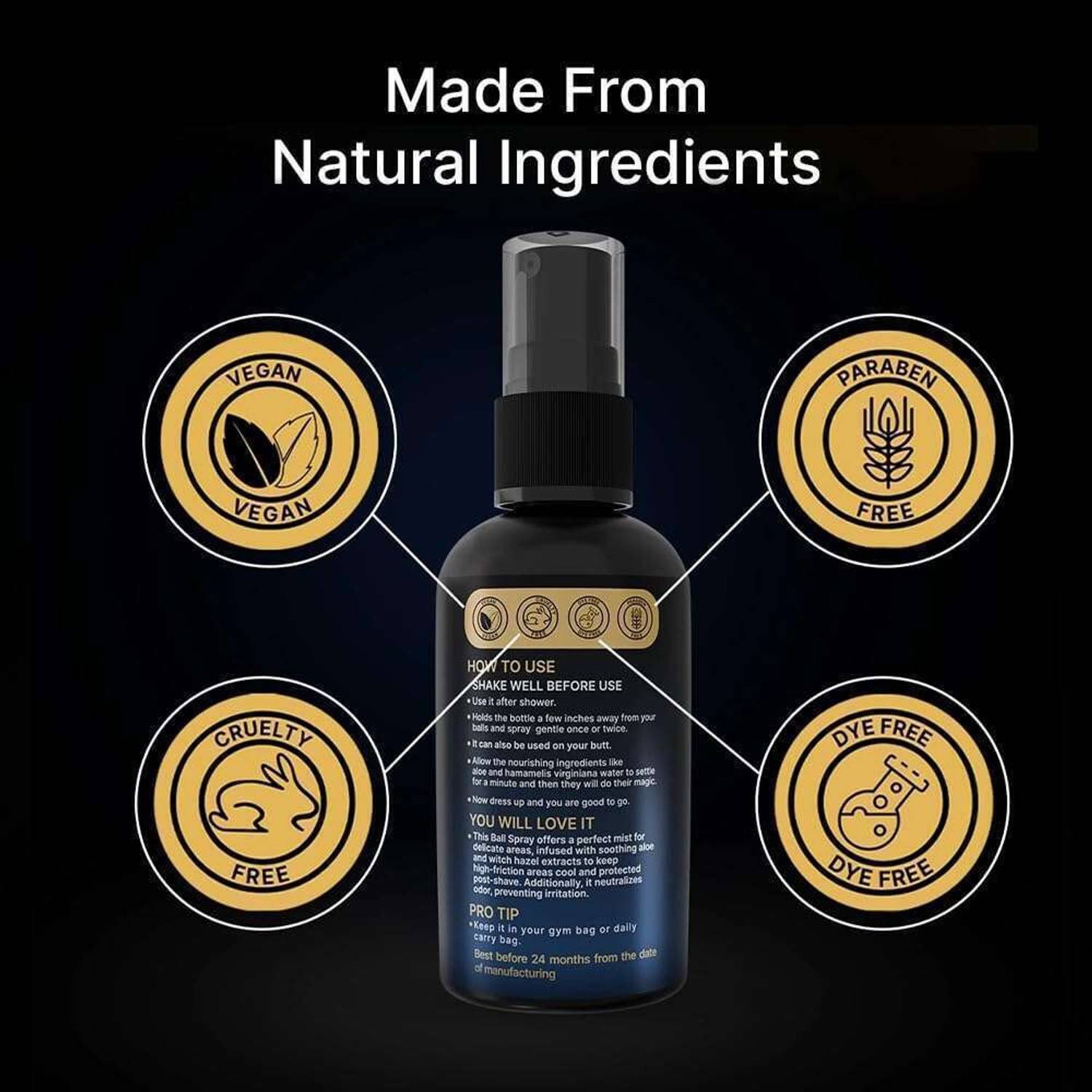 Menhood The Baller Antibacterial Body Mist for Men - Image 4