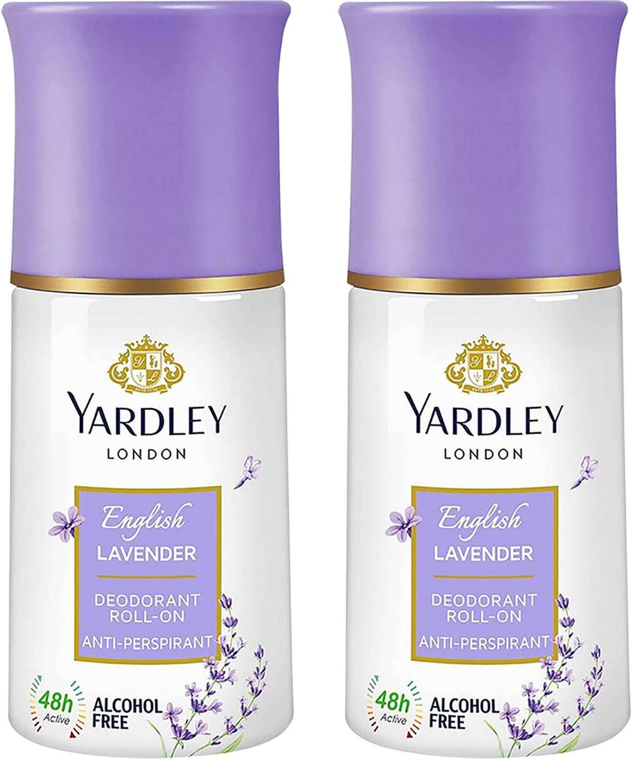 Image of Yardley London English Lavender Anti-Perspirant With 48-Hour Active Sweat Protection Deodorant Roll-on - For Women