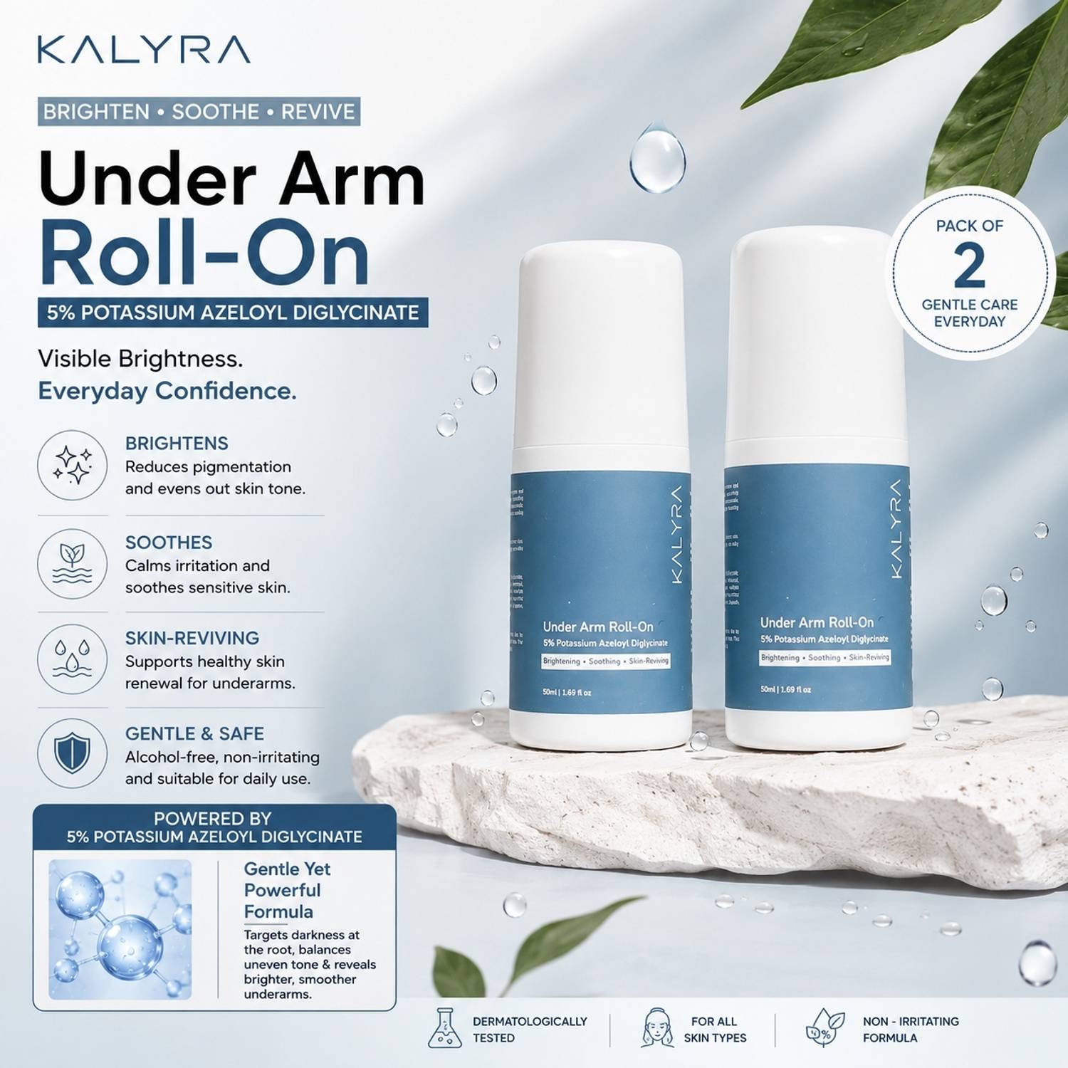 Kalyra Underarm Roll-On 5% Potassium - Image 1