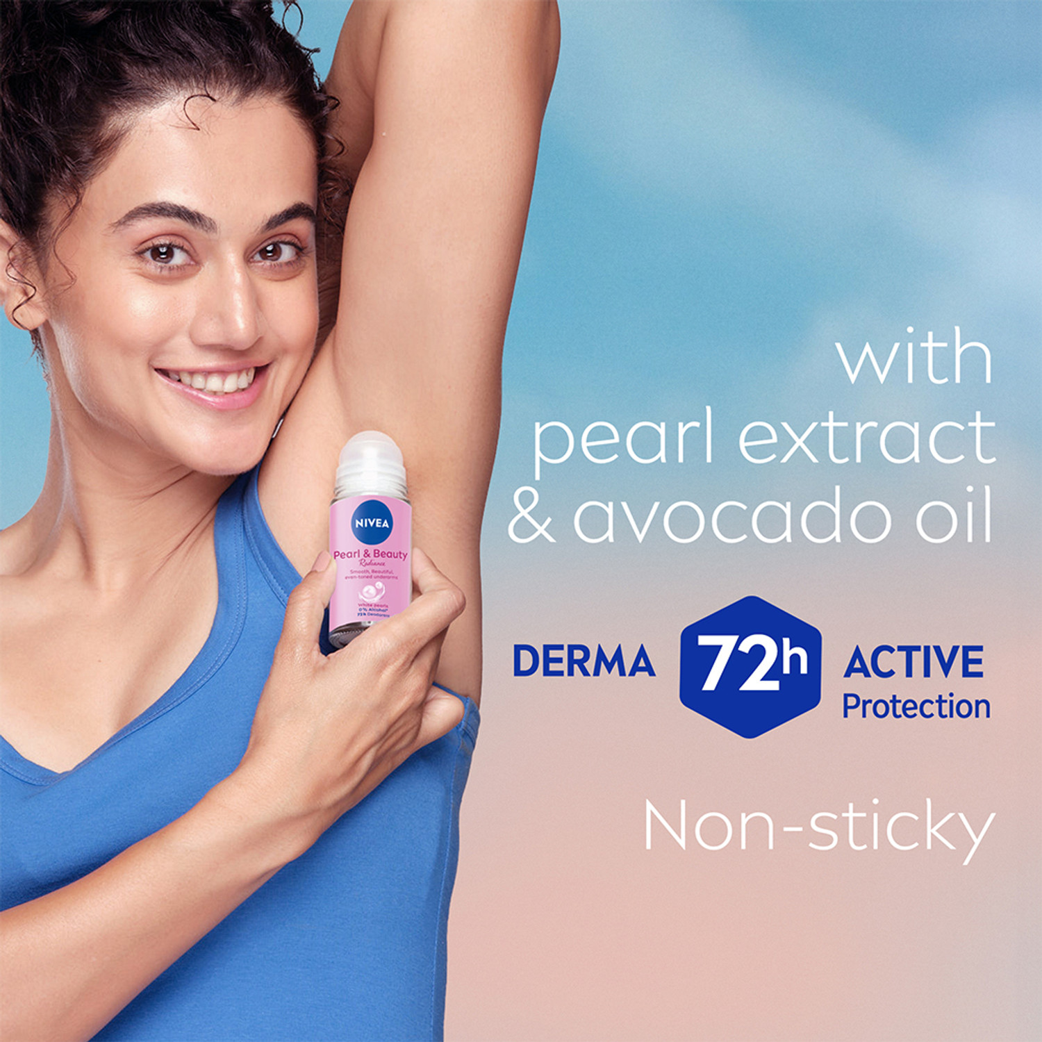 Image of NIVEA Pearl and Beauty Radiance Combo, Eventone Underarms, 0% Alcohol, 72h Protection Deodorant Roll-on - For Women