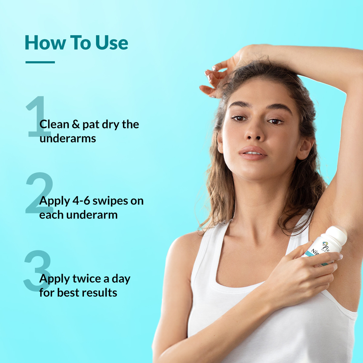 Image of Fixderma Nigrifix Underarm Ocean Roll on With 6% AHA, Lactic Acid & 1% Mandelic Acid Deodorant Roll-on - For Men & Women