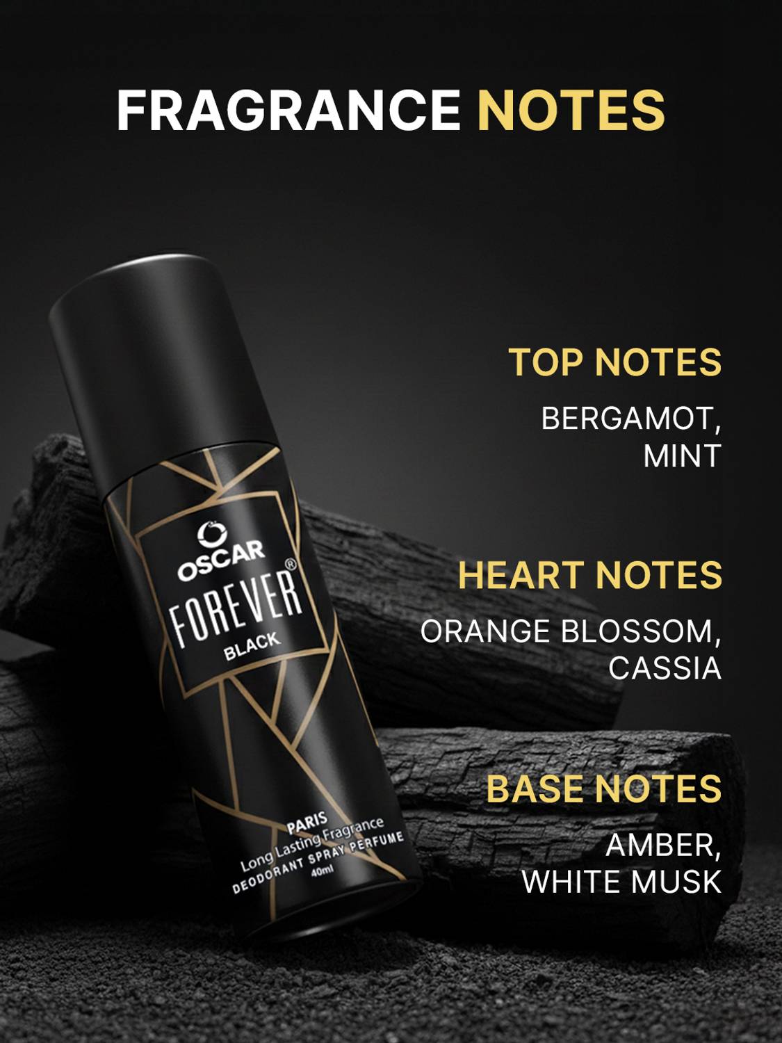 OSCAR Forever Paris Deodorant Body Spray 40ml - Image 3