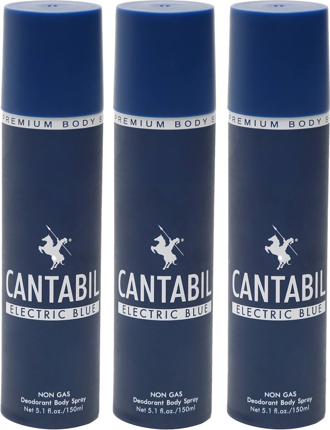 CANTABIL Electric Blue Body Spray Unisex Long Lasting No Gas Deodorant Body Spray  -  For Men