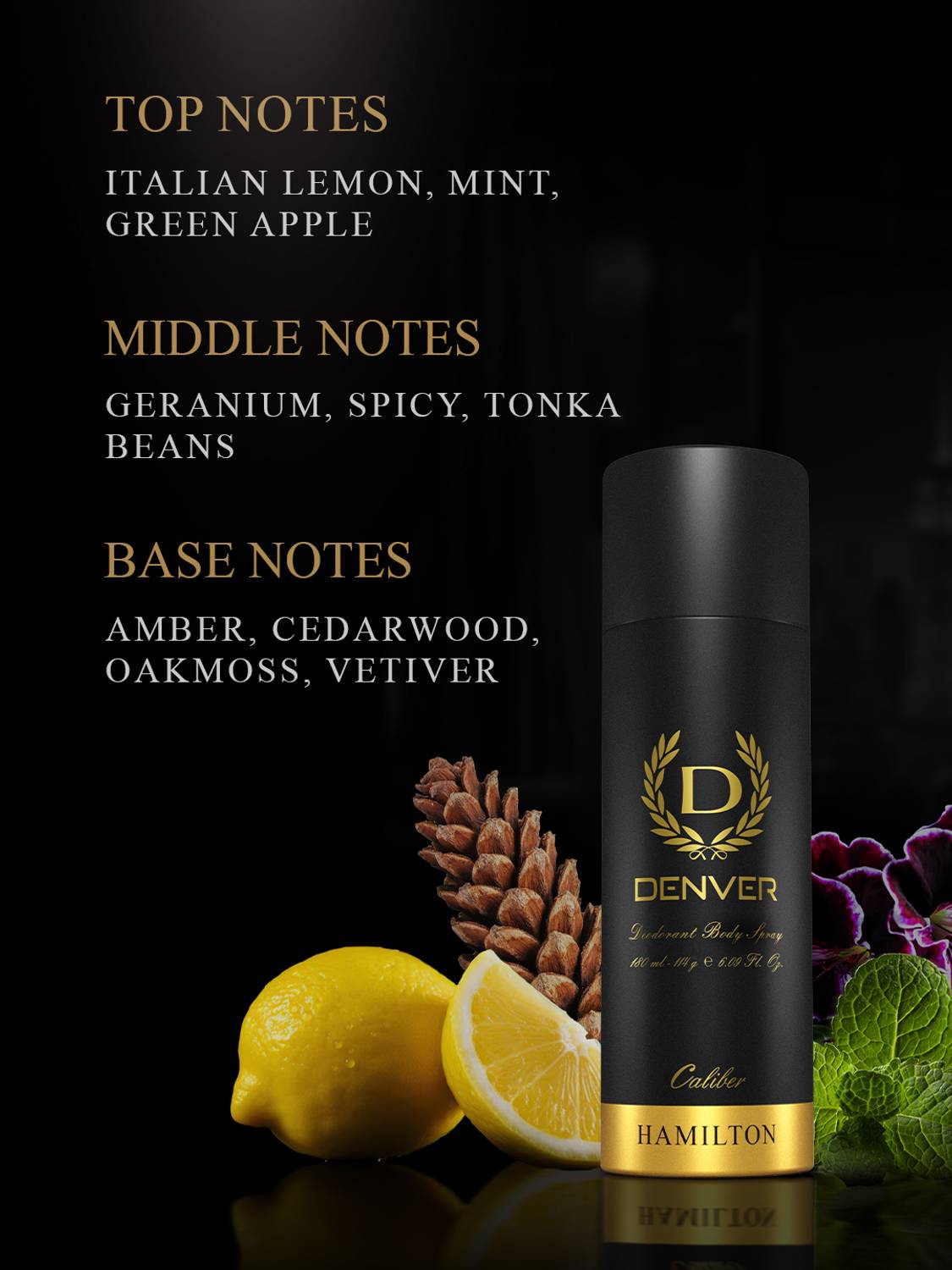 DENVER Caliber Body Spray - For Men - Image 3