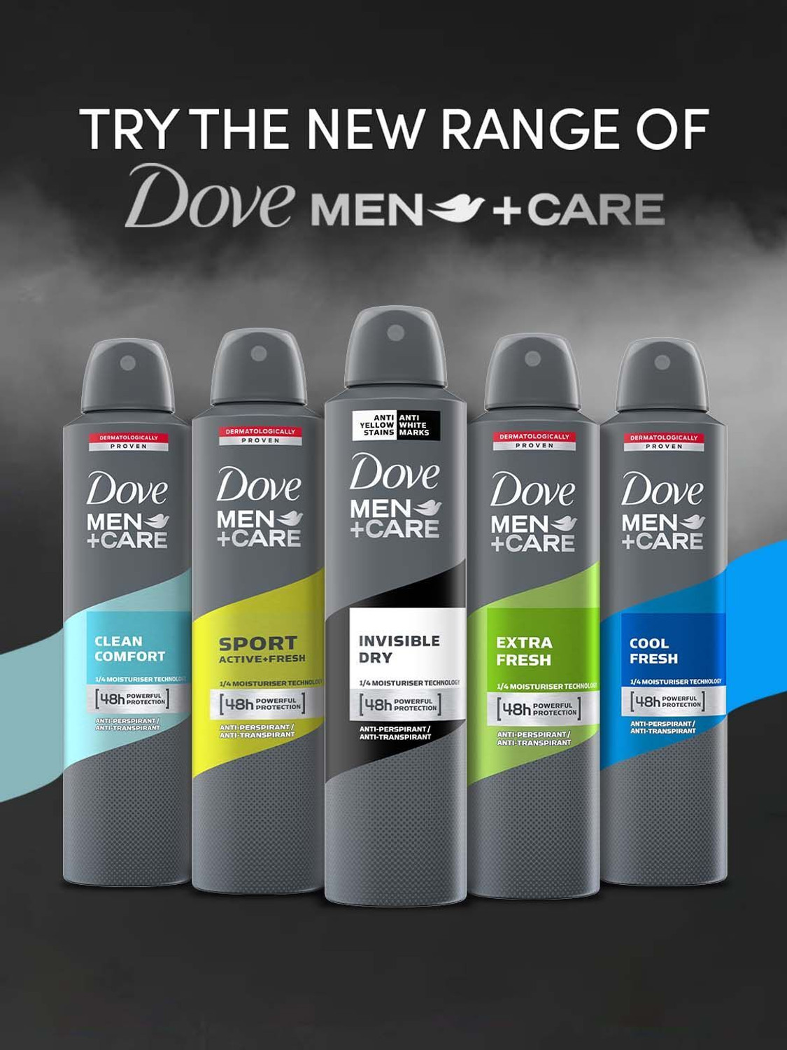 Image of DOVE Men+Care Invisible Dry Spray Antiperspirant Deodorant Spray - For Men