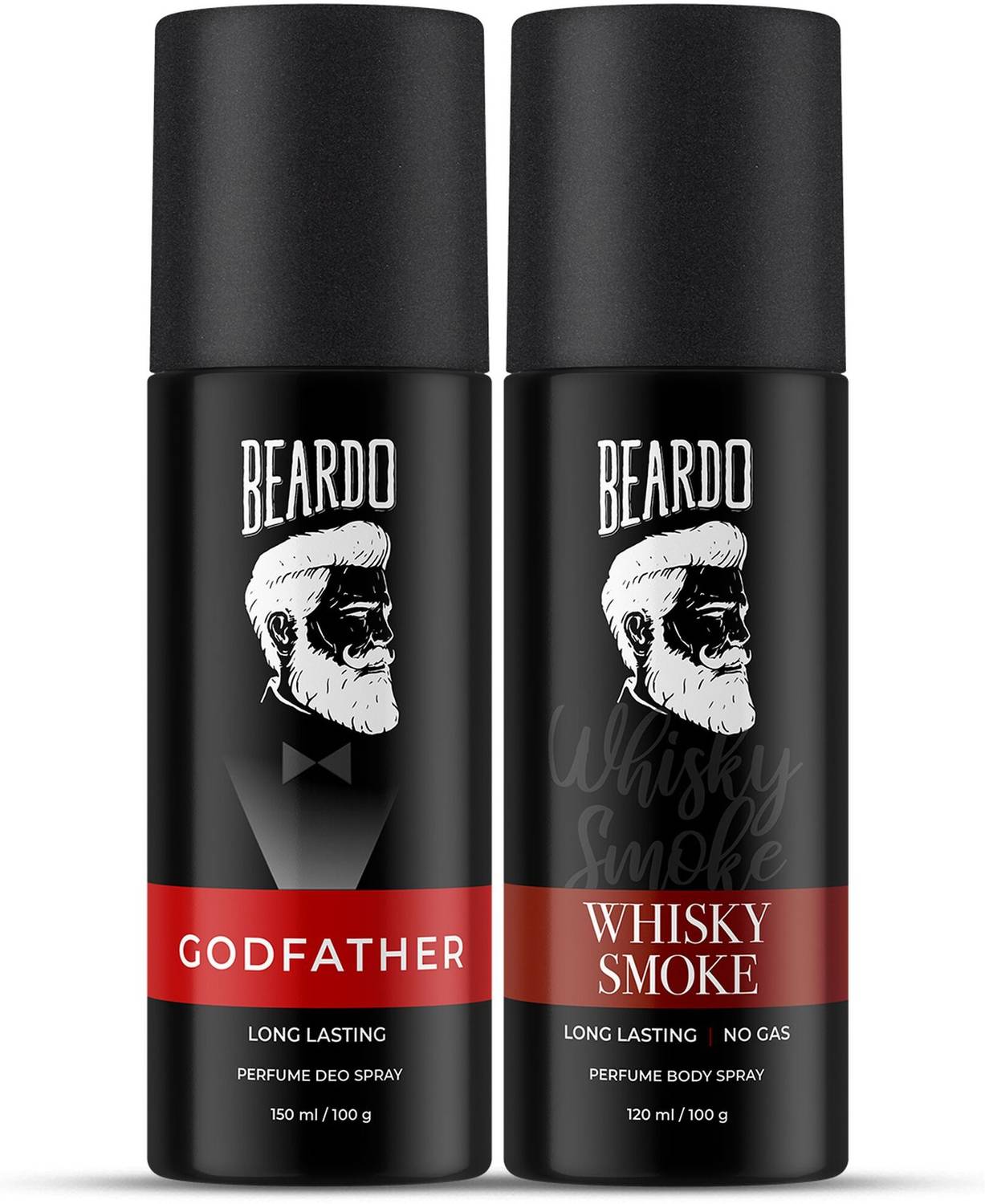 BEARDO Godfather 150ml & Whisky Smoke 120ml Perfume Body Spray S