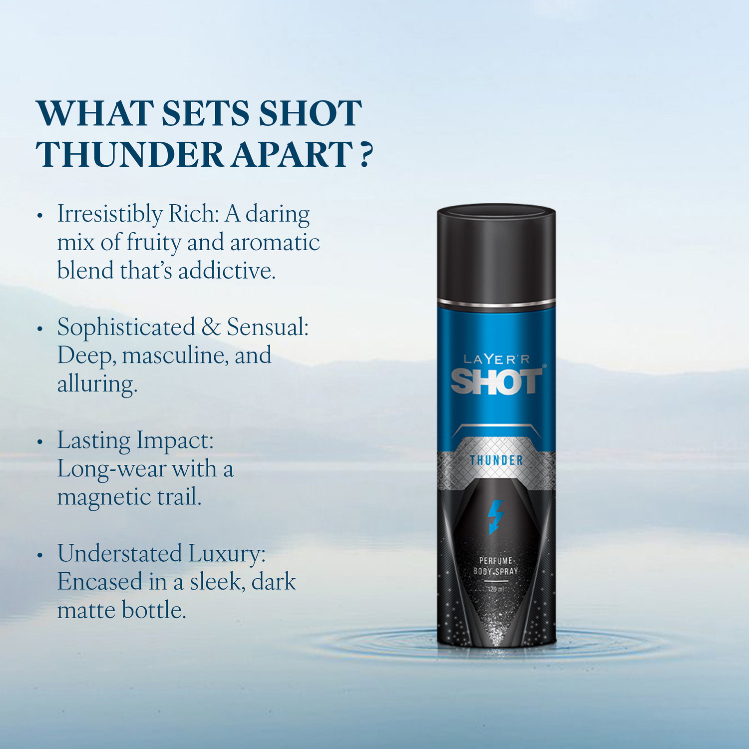 Image of LAYER'R Shot - Thunder Deodorant Spray - For Men