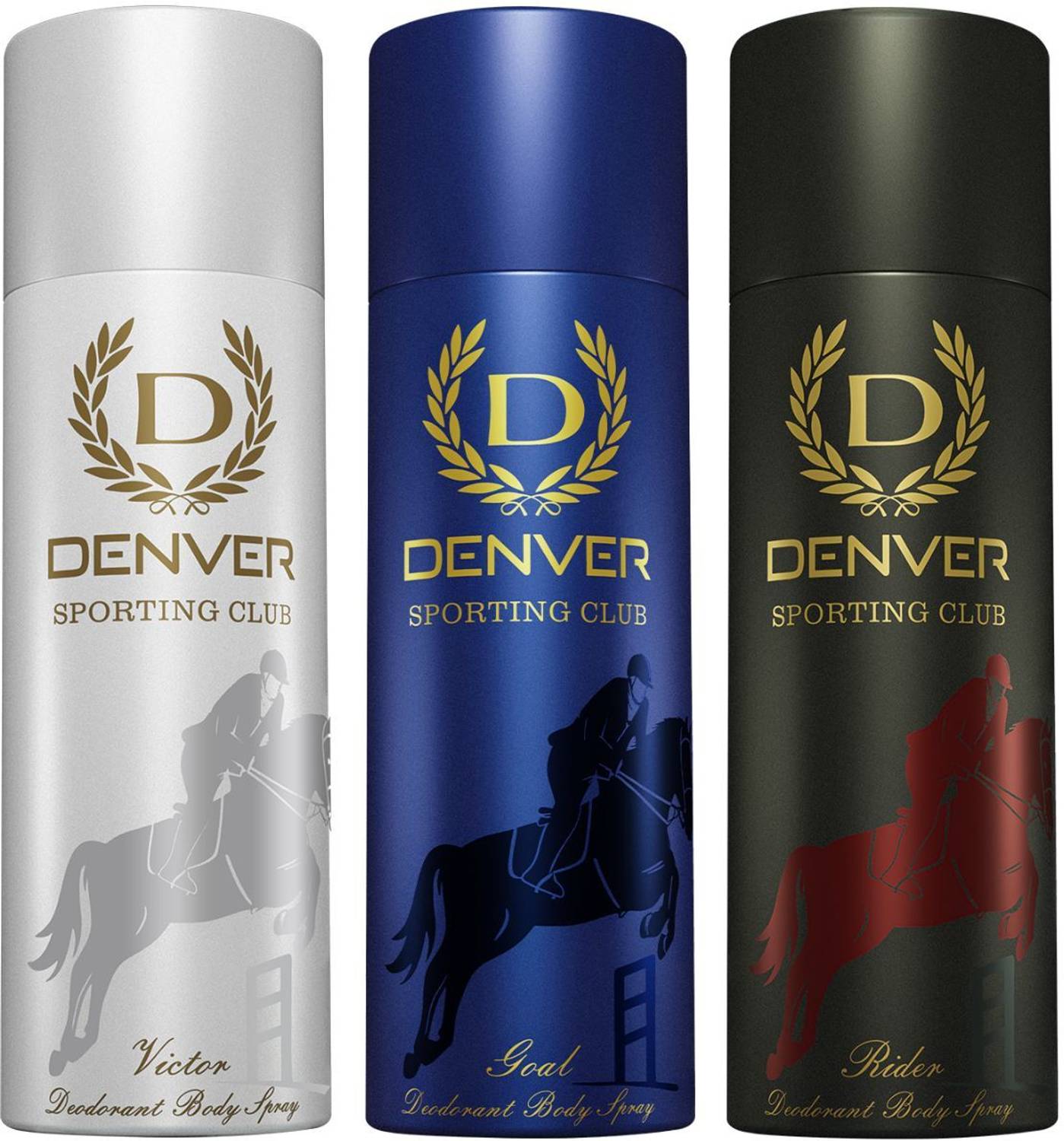 DENVER Sporting Club Rider, Goal & Victor Body Spray - For Men