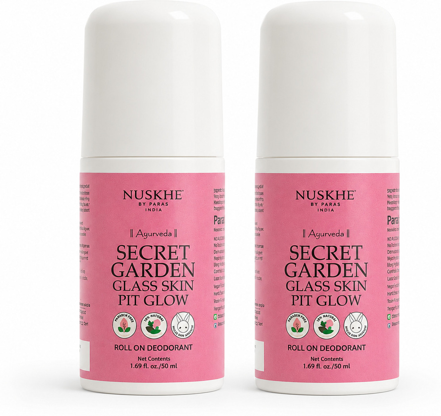 Image of Nuskhe By Paras Secret Garden Glass Skin Pit Glow Deodorant Roll-on - For Men & Women