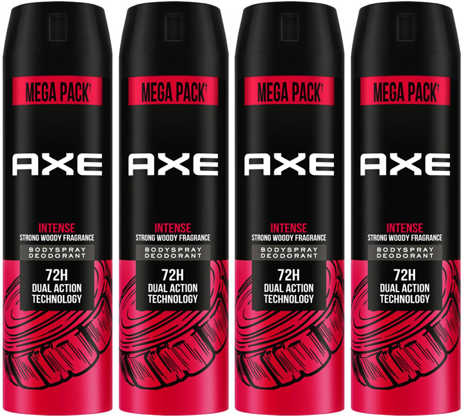 AXE Intense Body Spray - For Men Pack of 4 - Image 1