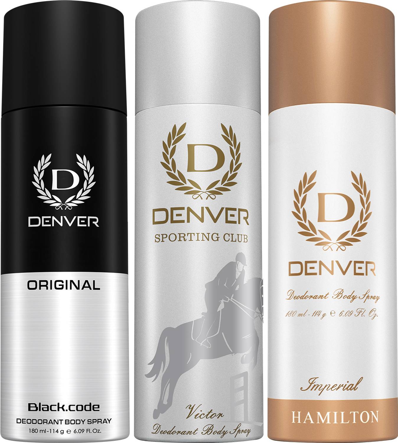 DENVER Imperial, Victor and Black Code Deodorant Spray - 150 ml - Image 1