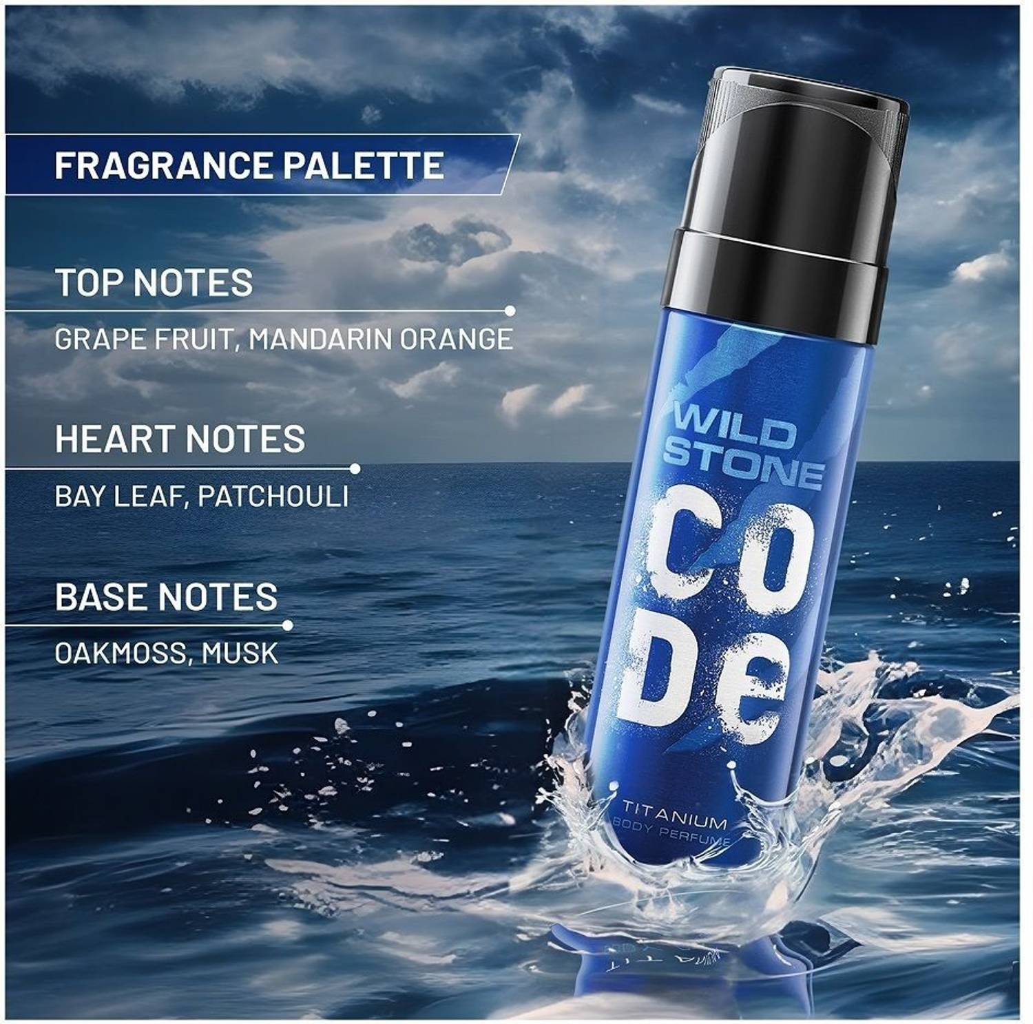 Wild Stone New Code Titanium Deodorant Spray 150 ml - Image 3