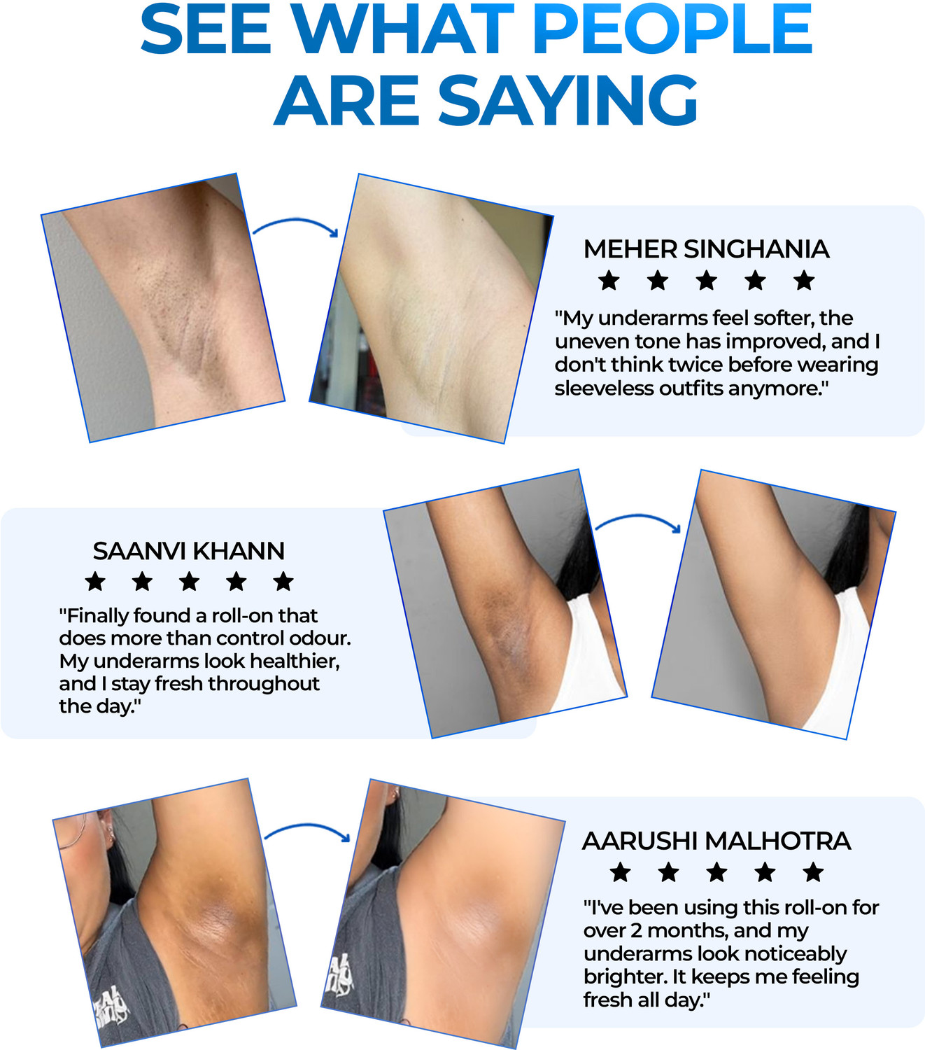 Image of Aqueria Multi Active Underarm Roll On | 5.5% AHA BHA, Niacinamide - Aqua Fragrance Deodorant Roll-on - For Men & Women