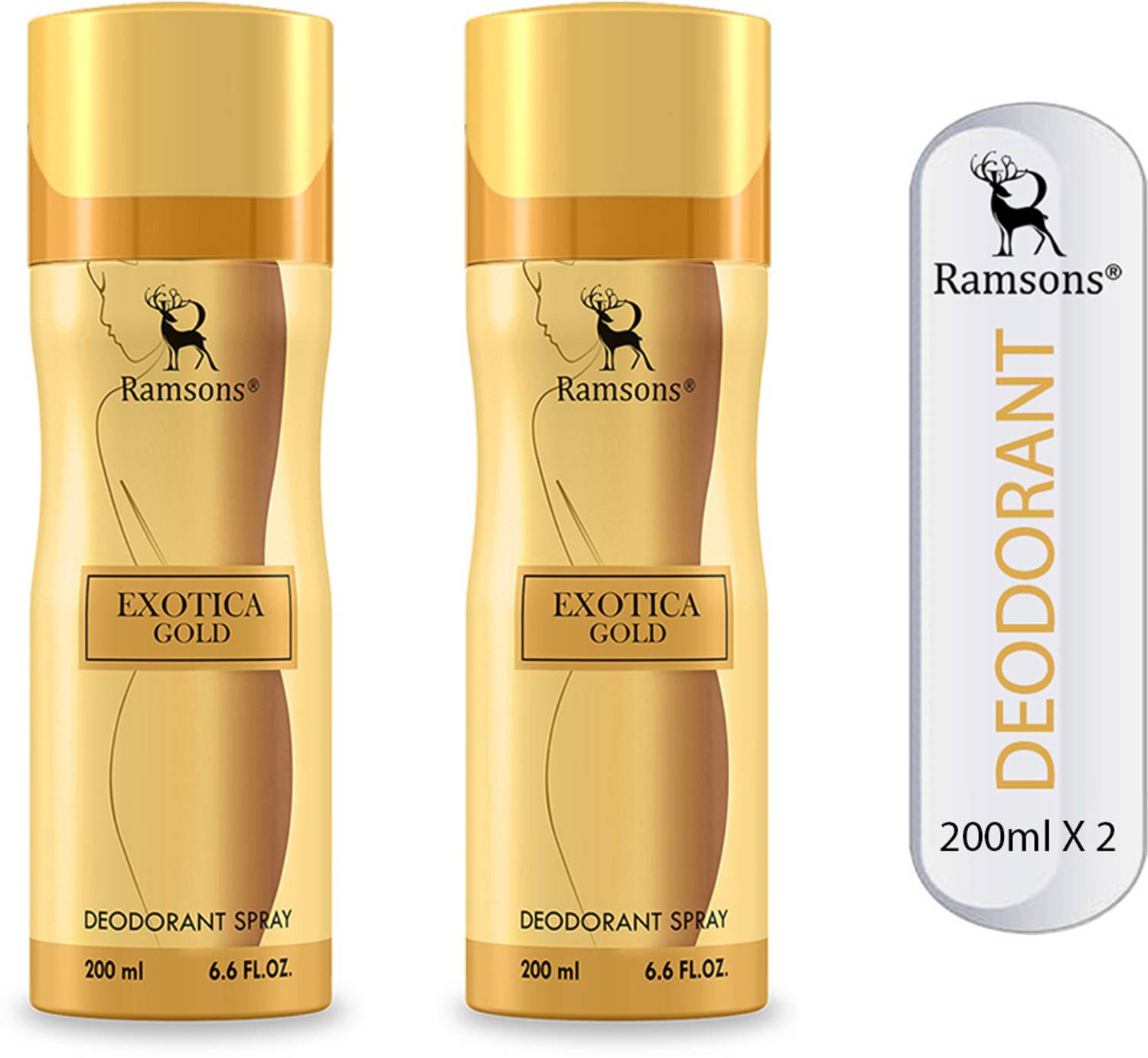 RAMSONS Exotica Gold Deodorant Spray 400ml - Image 1