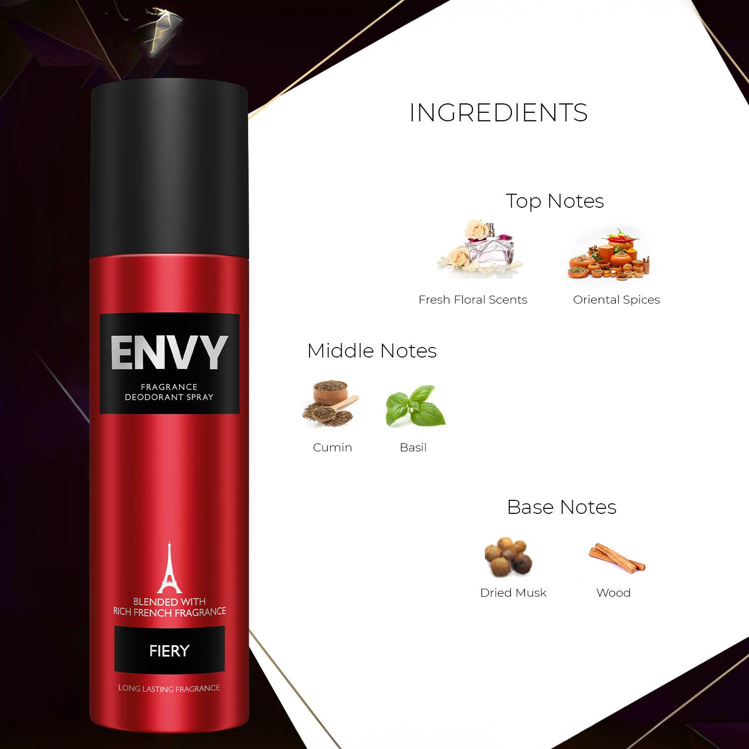 Envy Fairy & Dark Perfume Deodorant Spray 140ml - Image 4