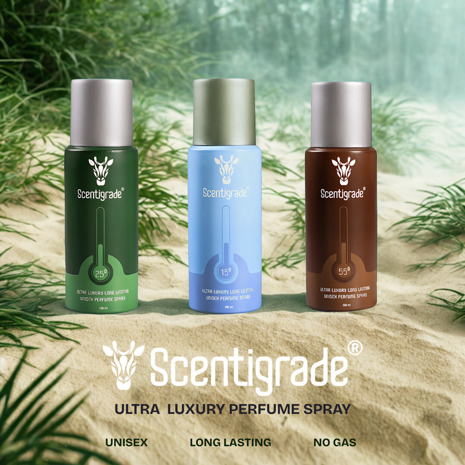 Image of Scentigrade 25,15,55 Degree Unisex Luxury Perfume Body Spray|Long Lasting No Gas Deodrant Deodorant Spray - For Men & Women