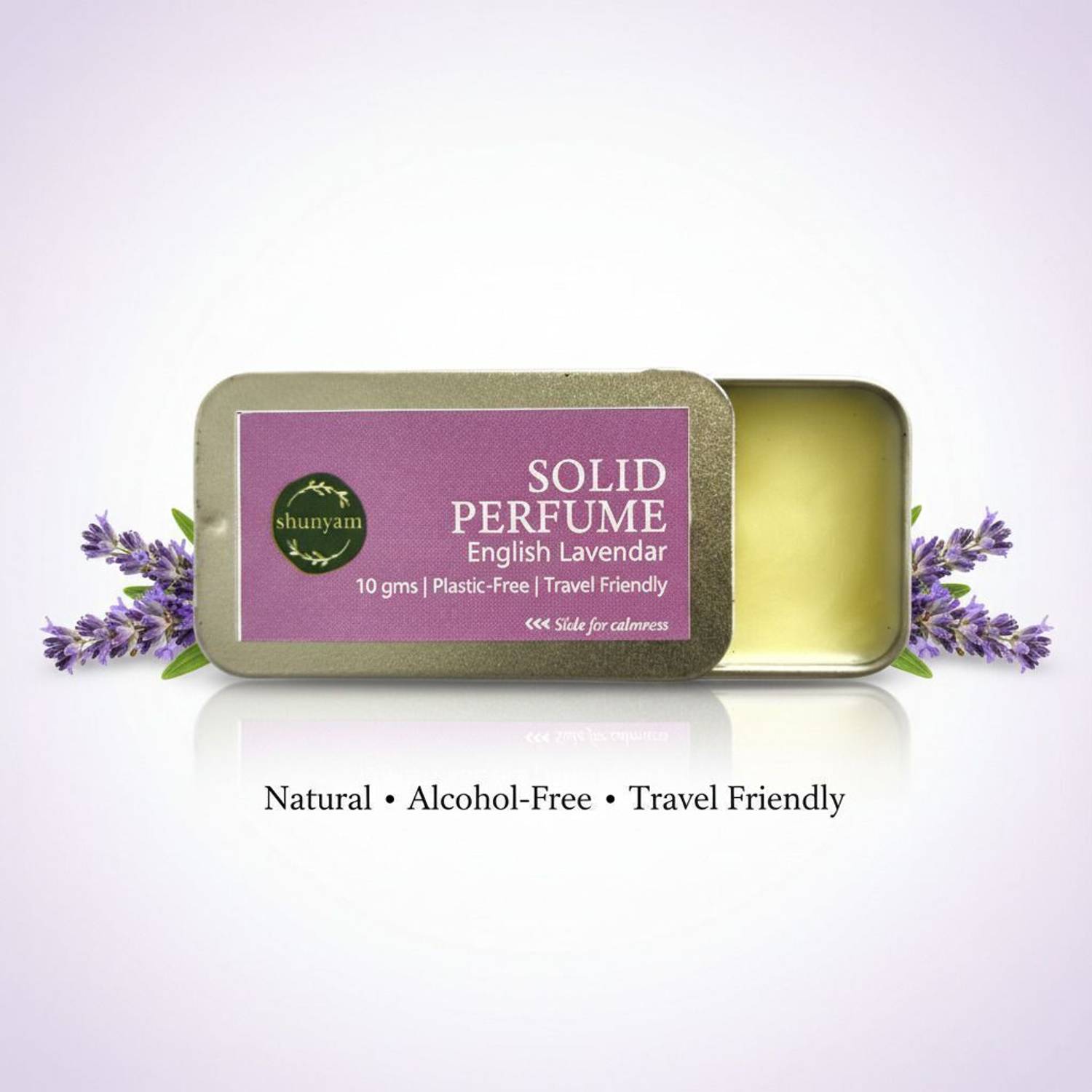 Shunyam Solid Perfume English Lavender Natural, Alcohol-Free, L