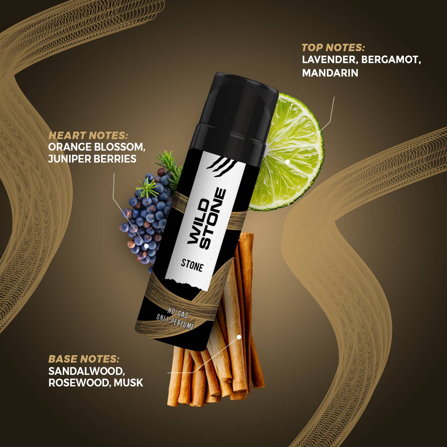 Wild Stone STONE Perfume Body Spray for Men 150ml - Image 3