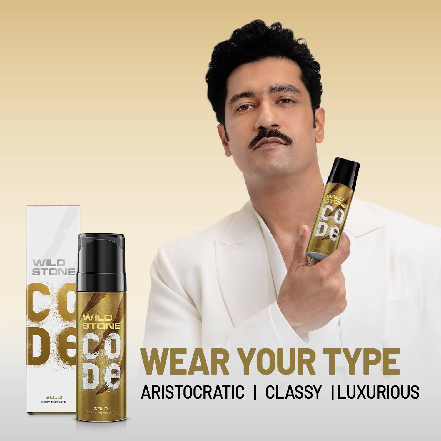 Wild Stone CODE Gold Body Perfume for Men (150 ml each), No Gas
