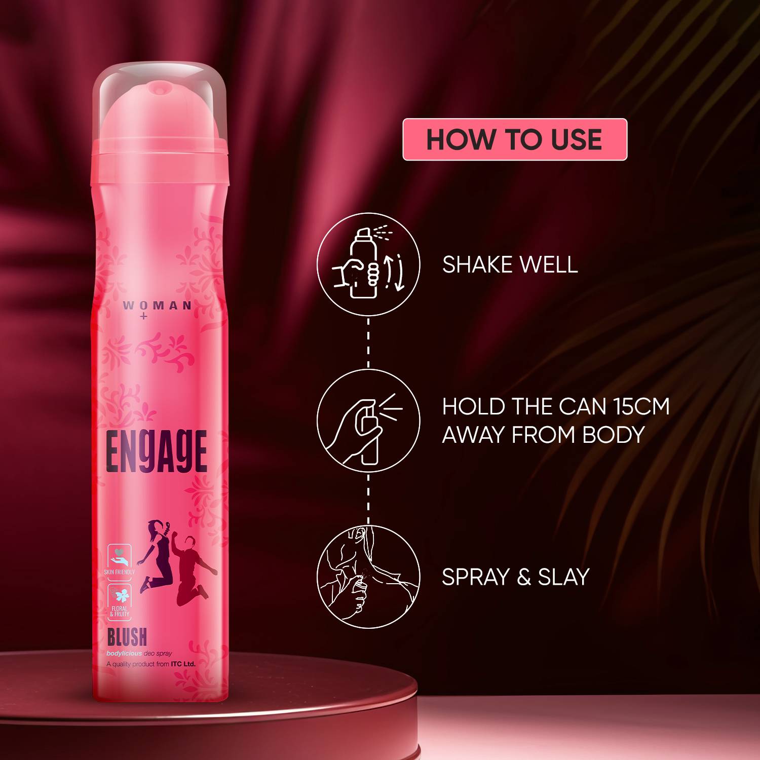Engage Blush Deodorant Spray - 150 ml - Image 5