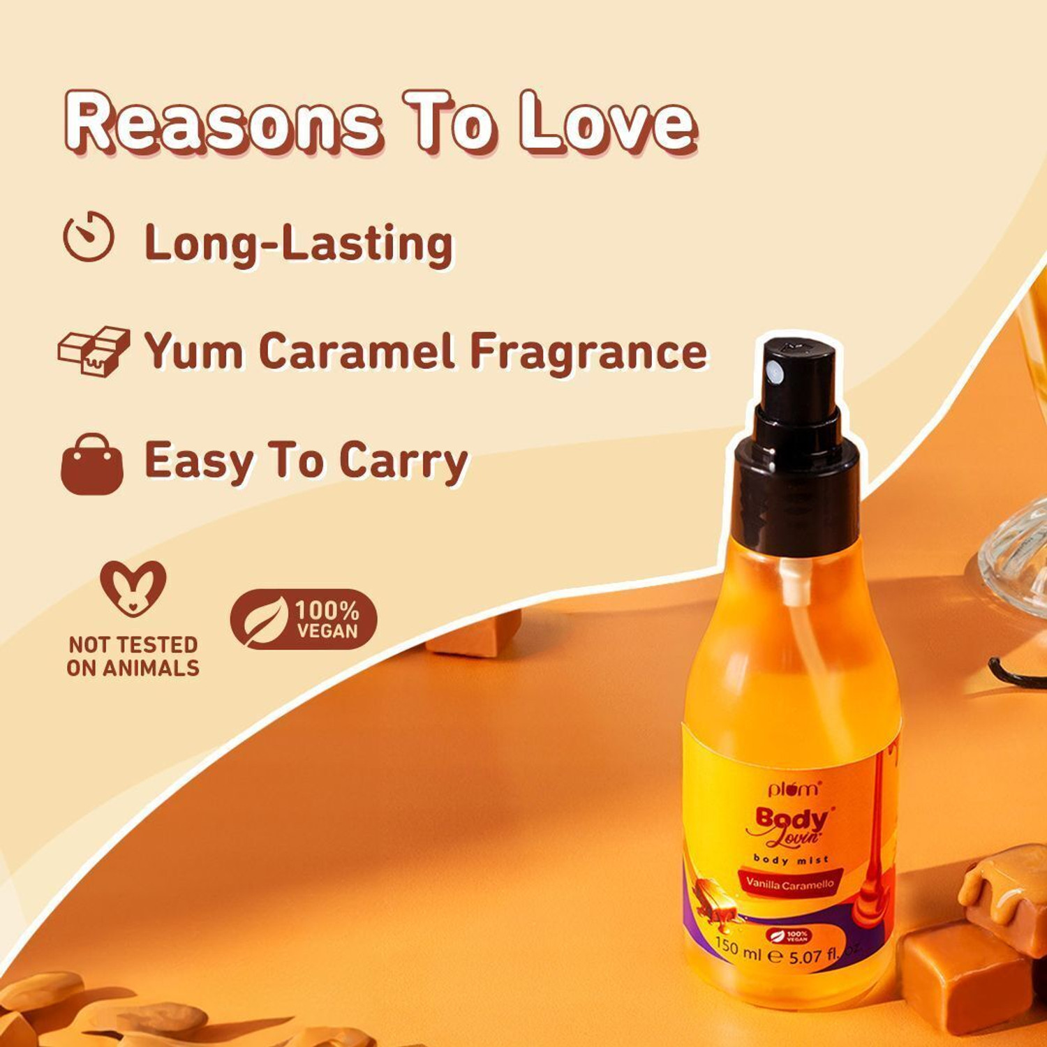 Image of Plum BodyLovin' Vanilla Caramello| A Long Lasting Delicious Vanilla Caramel Fragrance Body Mist - For Men & Women