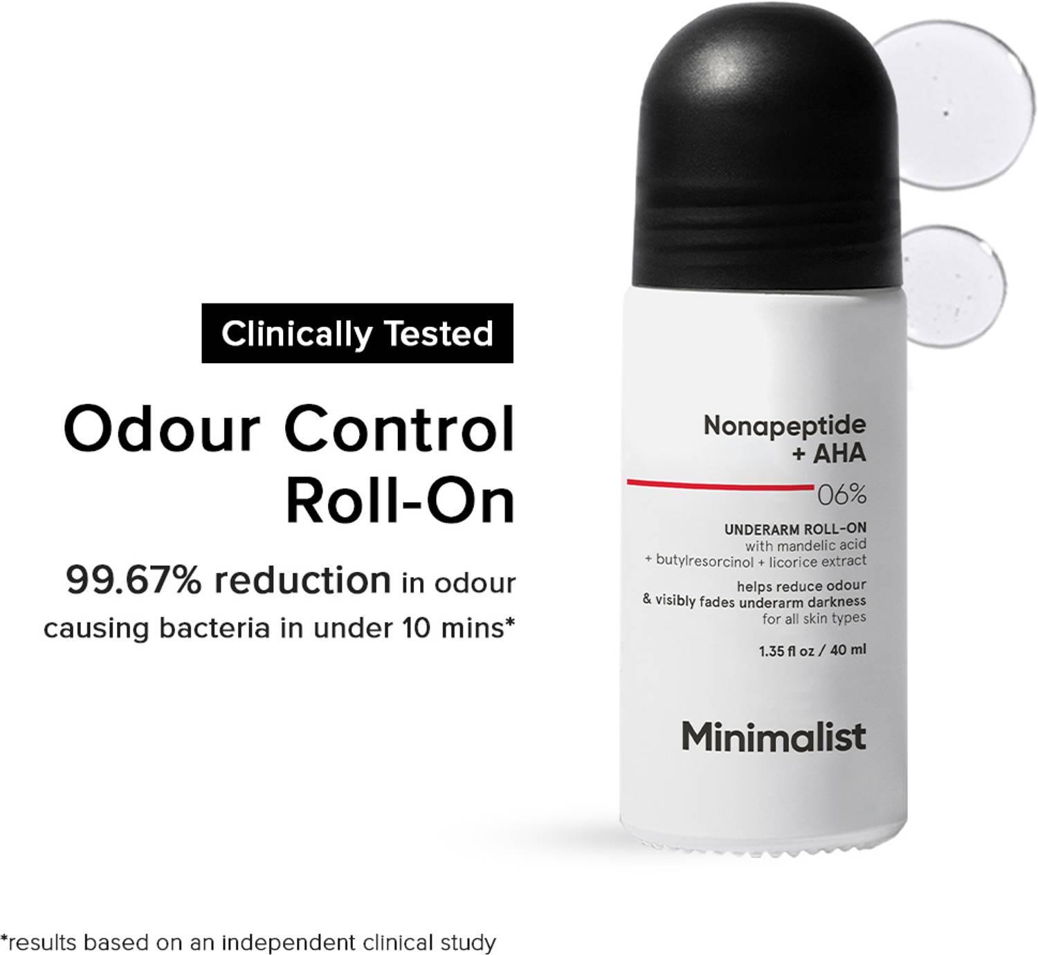 Minimalist 6% Nonapeptide+ AHA BHA Underarm Roll-On