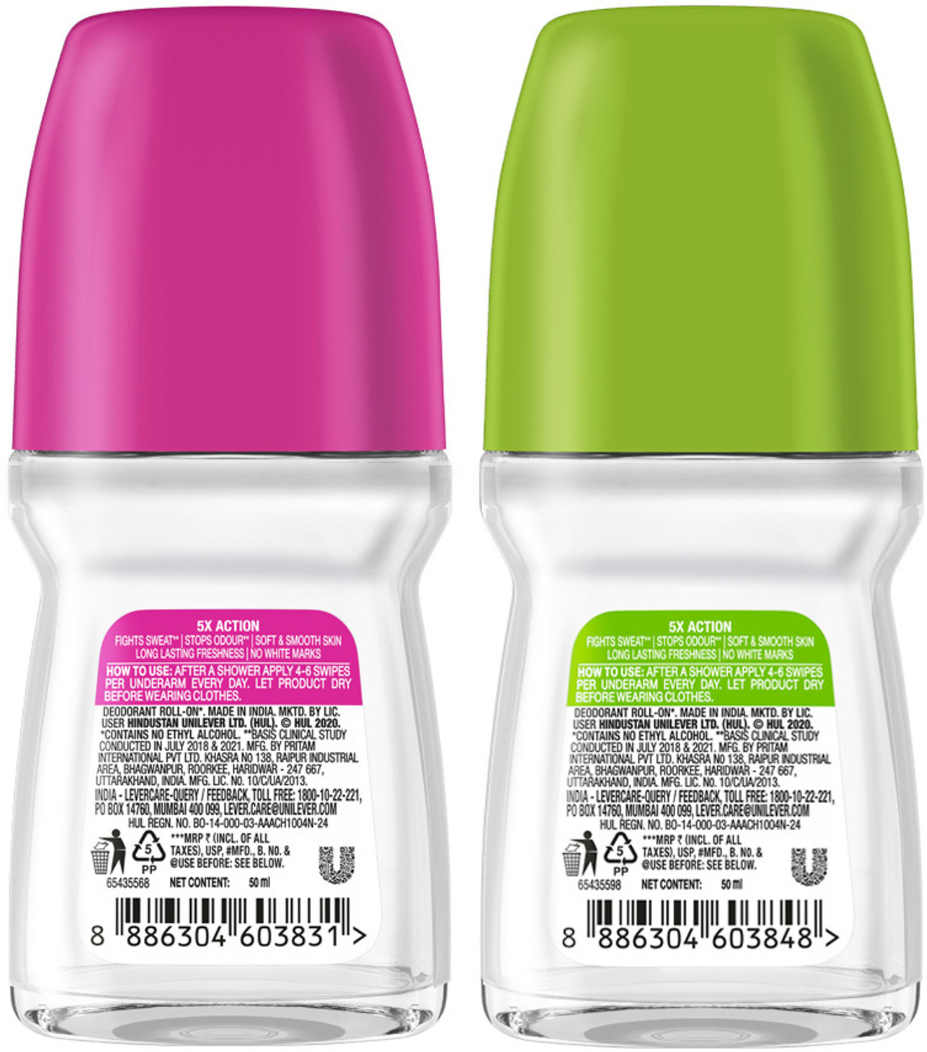 Image of Rexona Lotus Flower & Shea Butter and Matcha Tea & Vanilla Antiperspirant Roll-On Deodorant Roll-on - For Women (100 ml, Pack of 2)