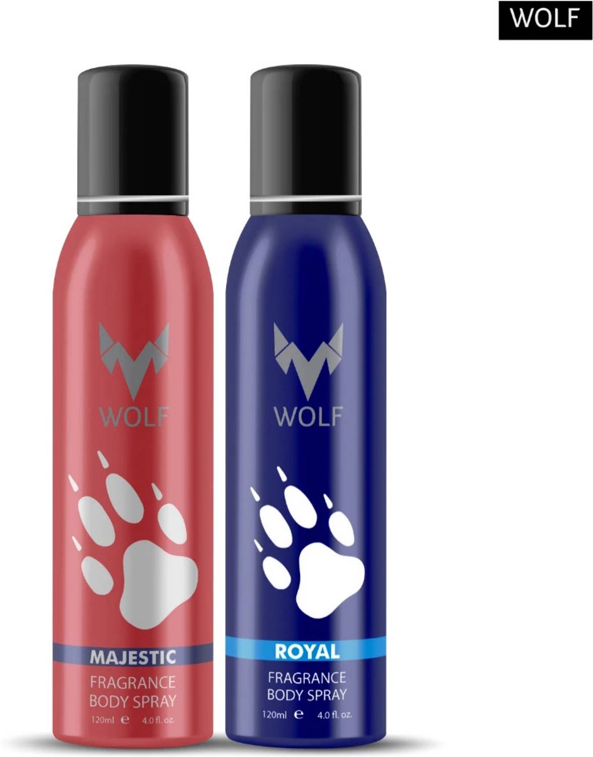 Wolf - No Gas Perfumed Bodyspray for Men-Pack of 2( 120 ml+120 ml