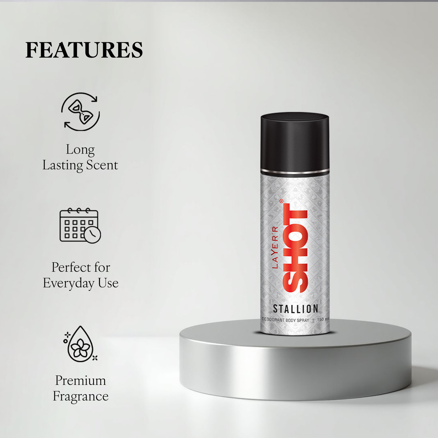 Image of LAYER'R SHOT Stallion Deodorant Spray - For Men