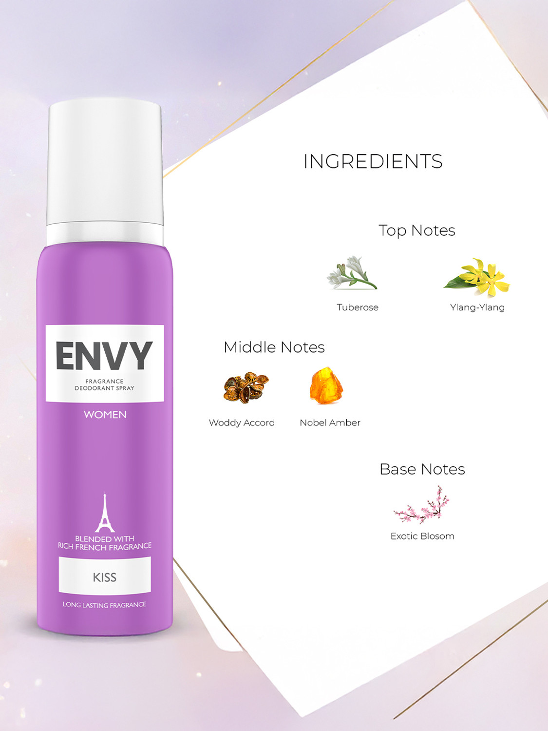 Image of Envy Blush & Kiss Long-Lasting Perfume Deodorant Spray - For Women