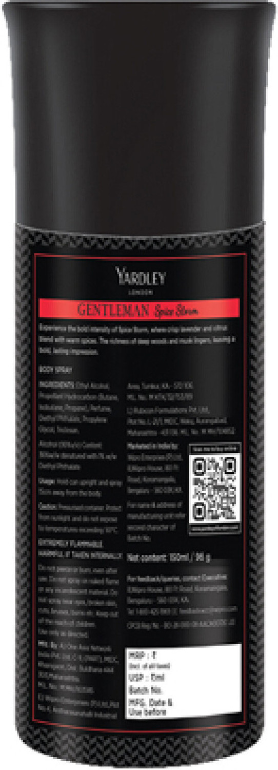 Image of Yardley London spice storm Body Spray - For Men