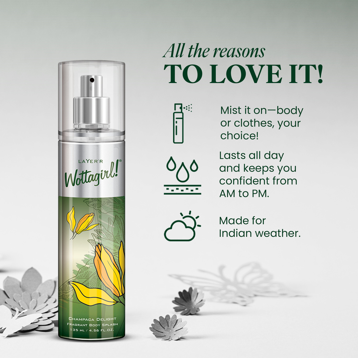 Image of LAYER'R Wottagirl! CHAMPACA Body Splash Long Lasting Fragrance Body Mist - For Women