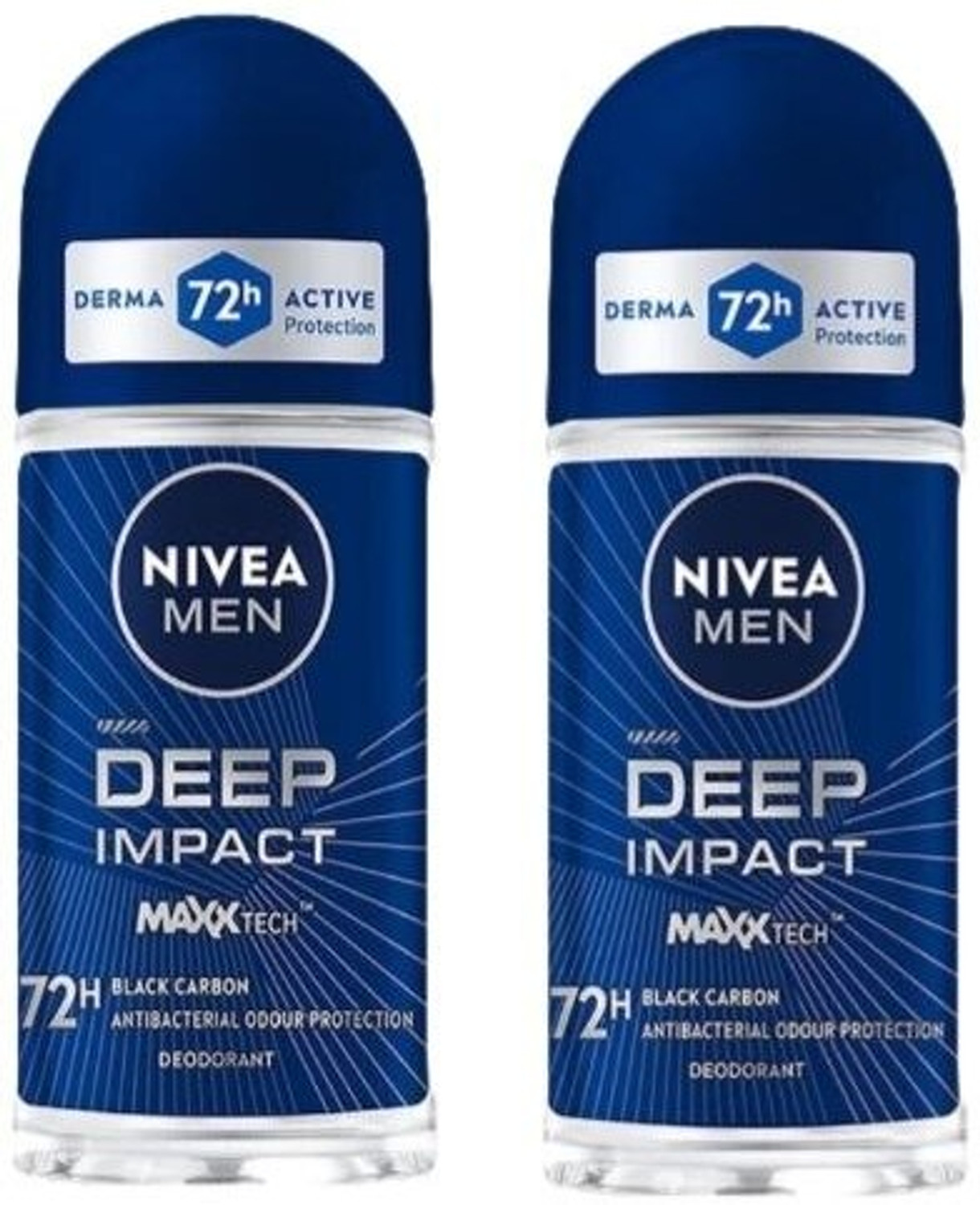 Image of Nivea Men DEEP IMPACT ROLL ON 50ML Deodorant Roll-on - For Men (100 ml, Pack of 2)