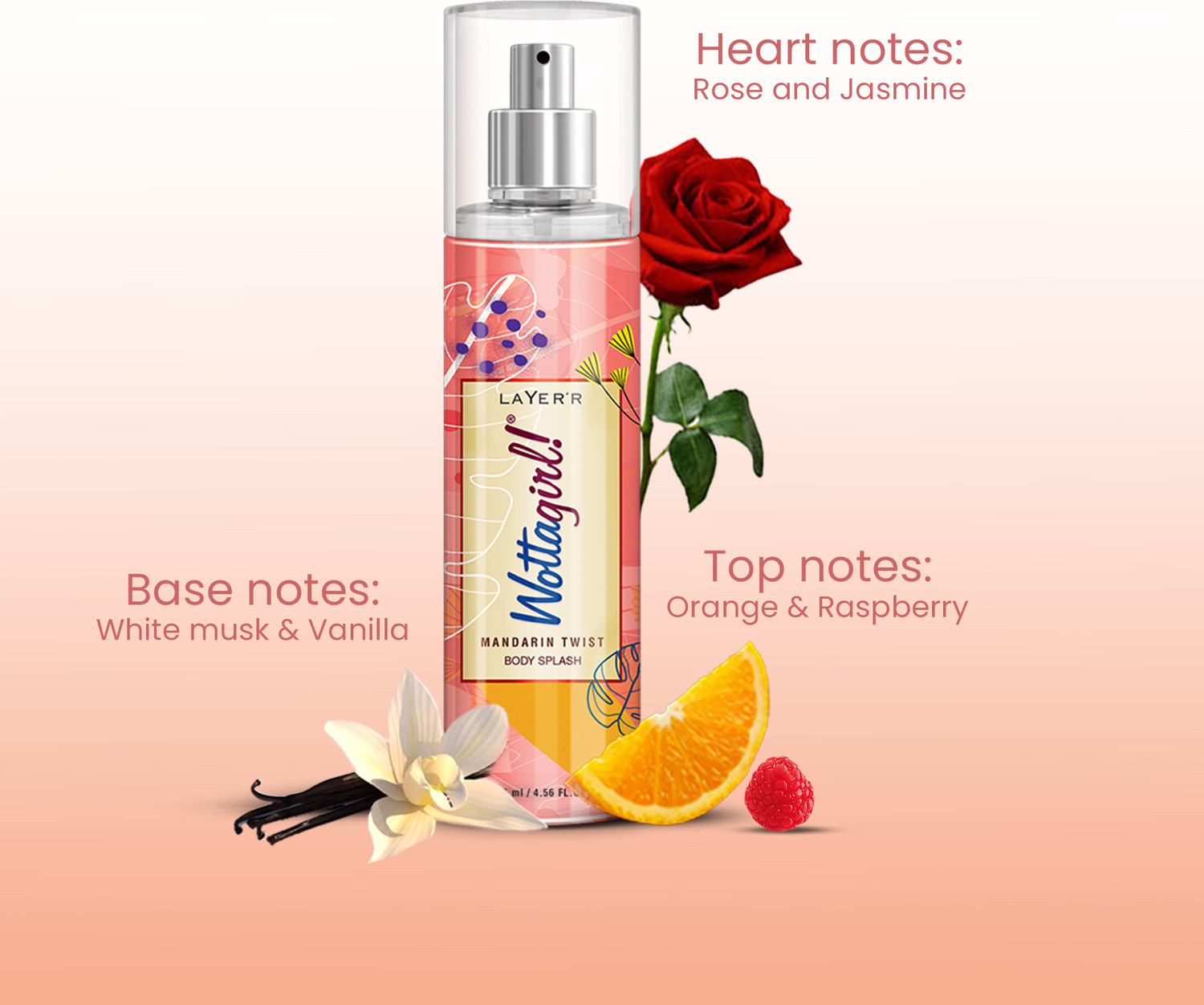 Image of LAYER'R Mandarin Twist Fragrant Long Lasting Body Spray Perfume Body Spray - For Women