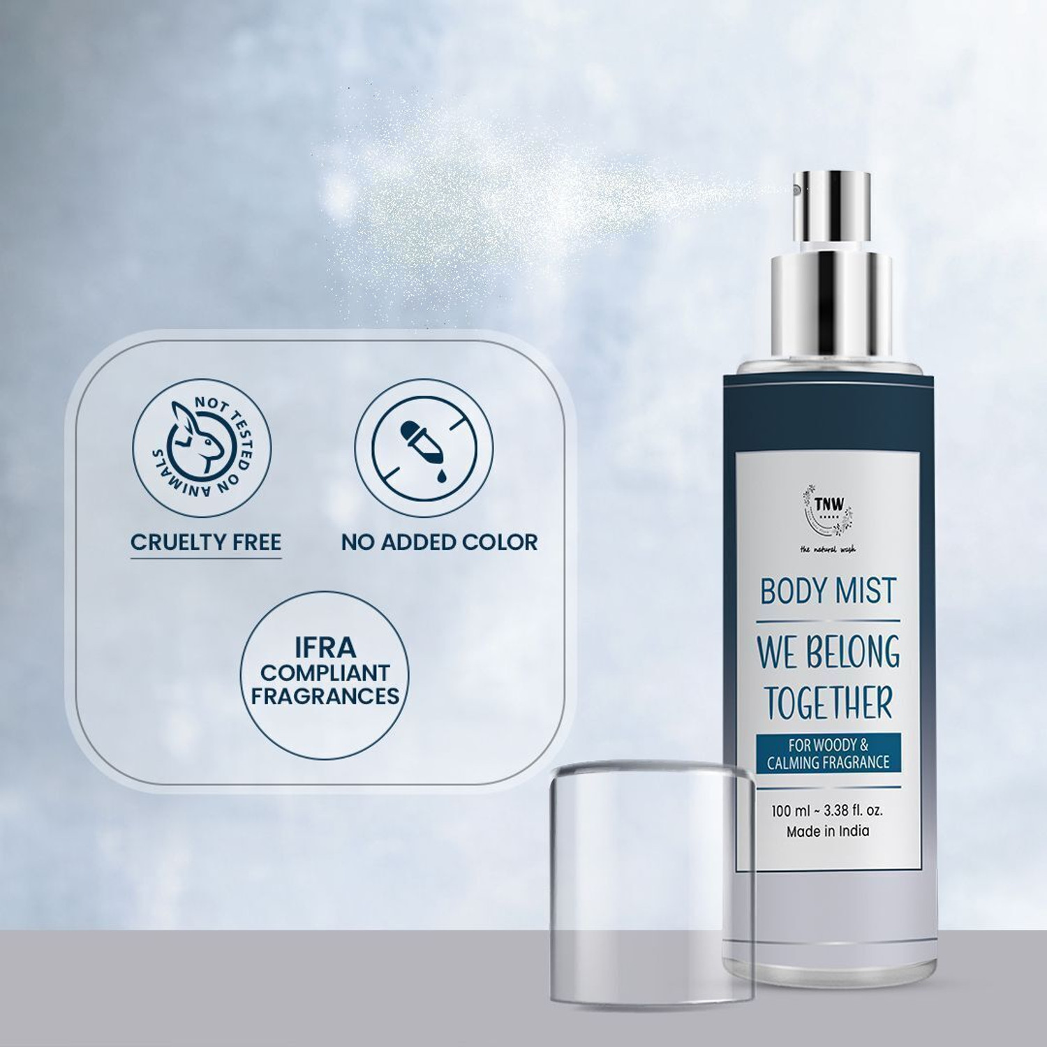 Image of TNW - The Natural Wash We Belong Together Body Mist | Lasting Woody & Calming Scent Body Mist - For Men & Women