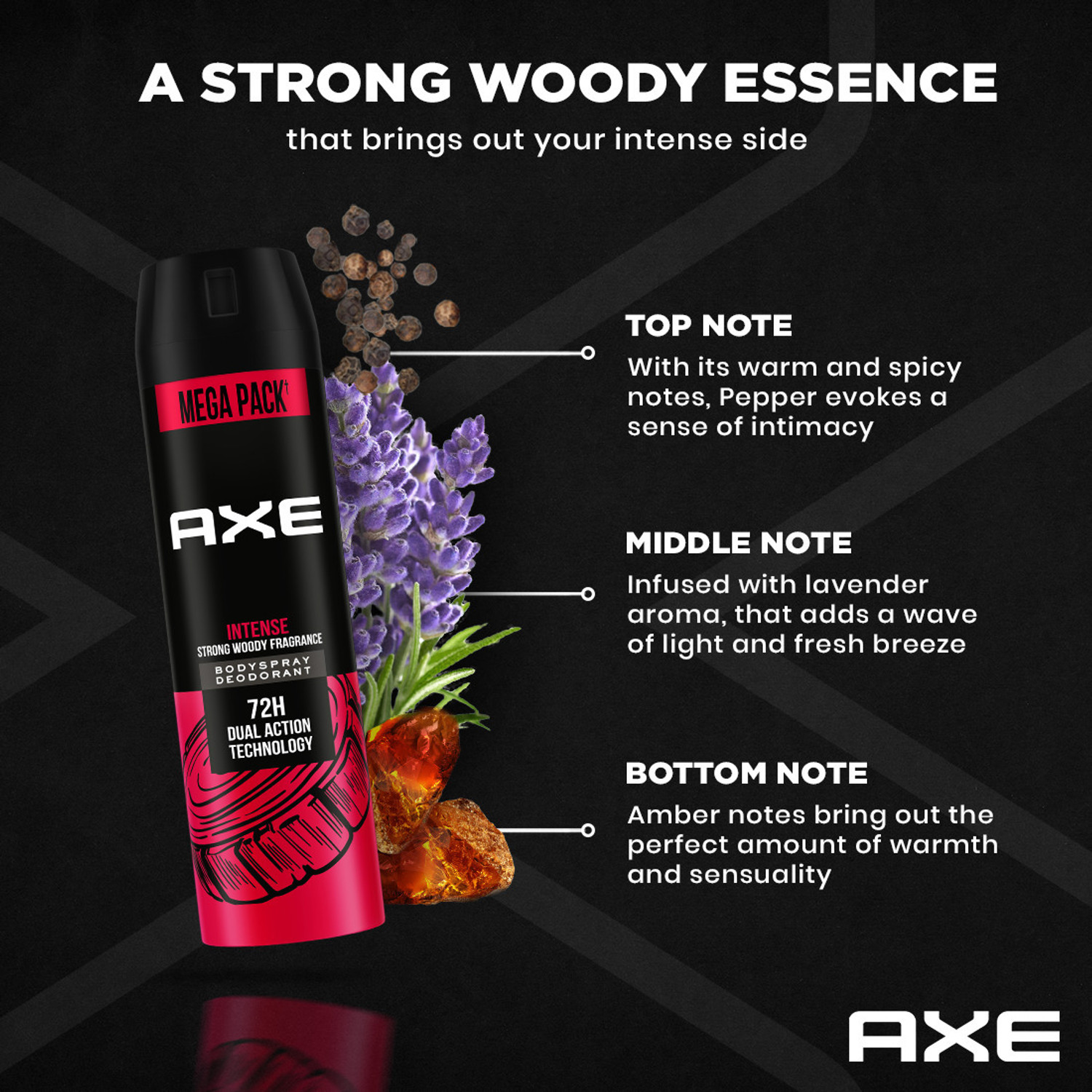 Image of AXE Dark Temptation & Intense Deodorant Spray - For Men