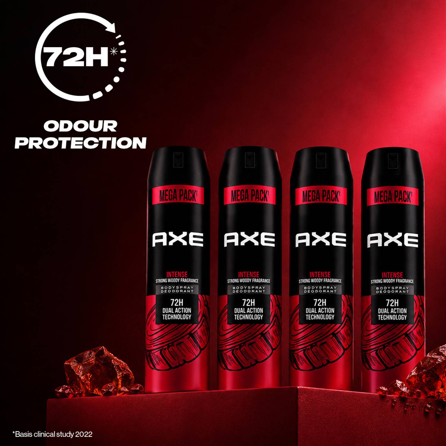 AXE Intense Body Spray - For Men Pack of 4 - Image 2