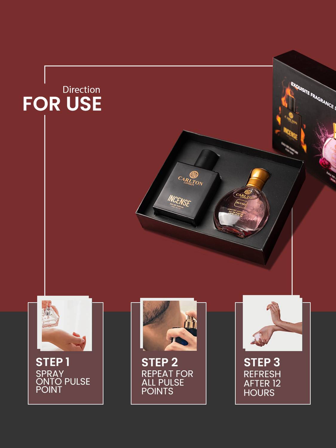 CARLTON Exquisite Fragrance EDP Gift Set 50ml - Image 4