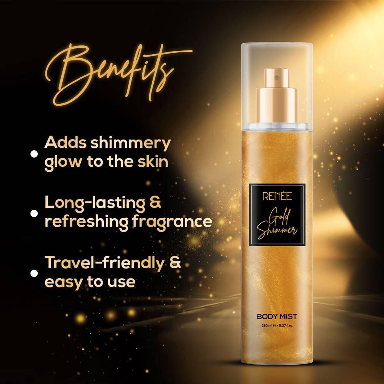 Renee Gold Shimmer Body Mist 150ml - Image 3