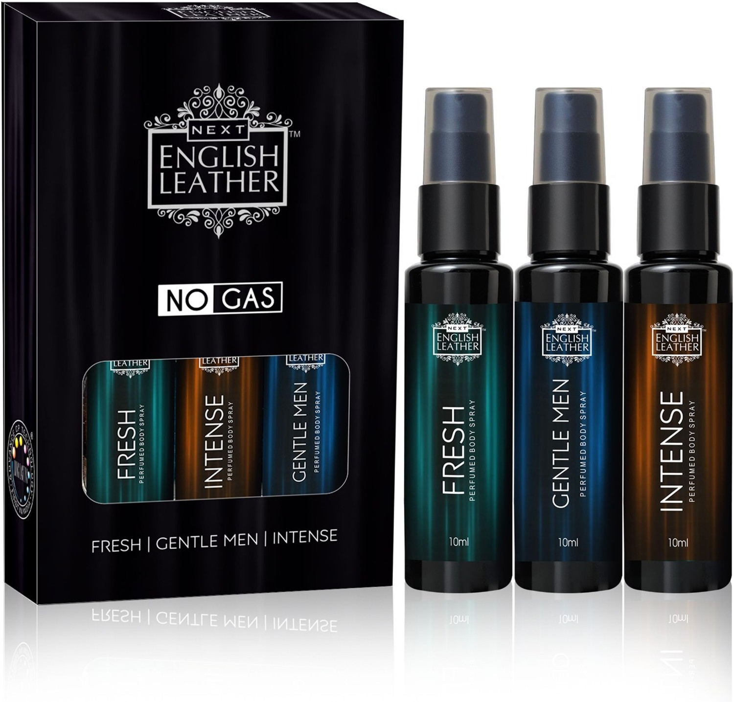 Image of Next Care English Leather Gentlemen Fresh Intense (Pack of 3 X10ml) Long Lasting Perfume - 30 ml